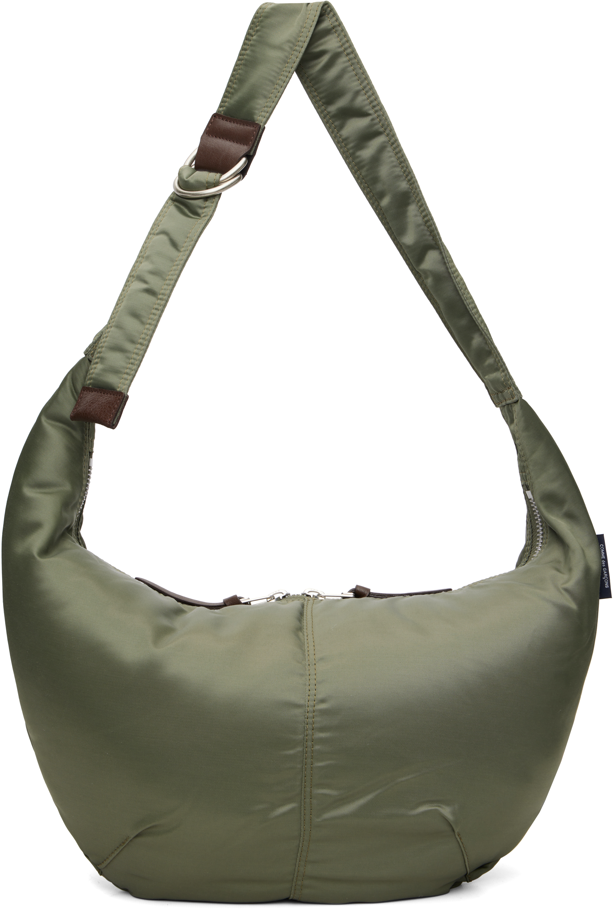 Khaki Cotton Nylon Double Tweel Bag by Comme des Garçons Homme on Sale