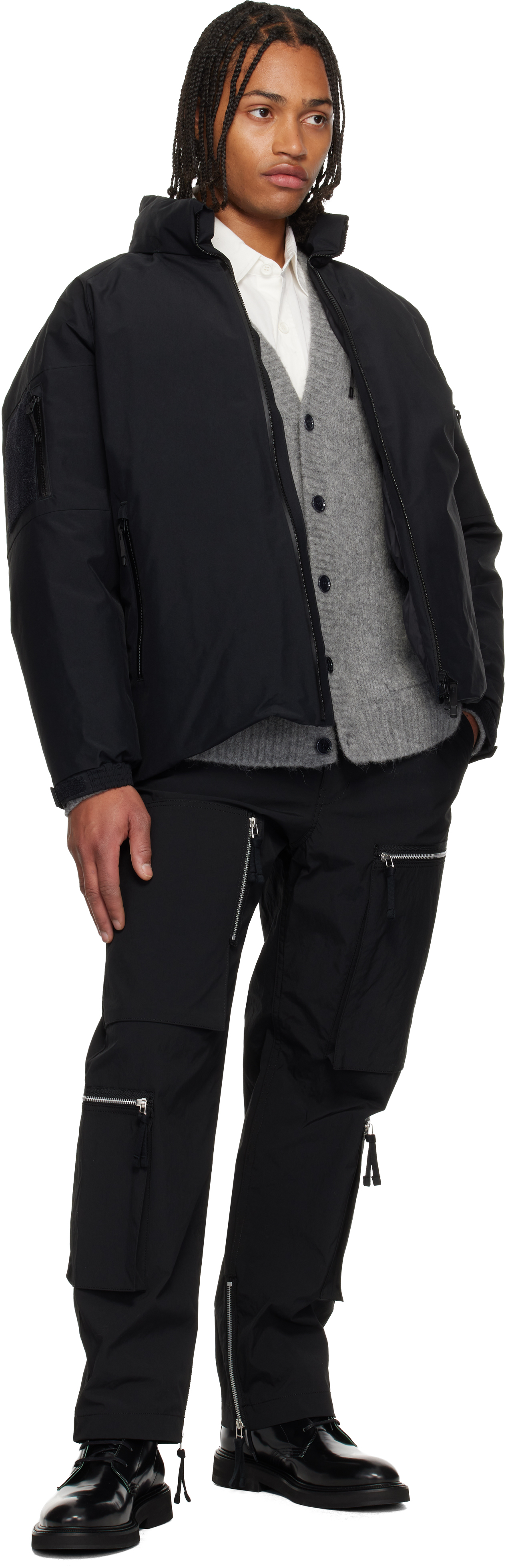 Comme Des Garçons Homme Deux Black Goldwin Edition Doubler Layer Gore-tex Down Jacket In Black