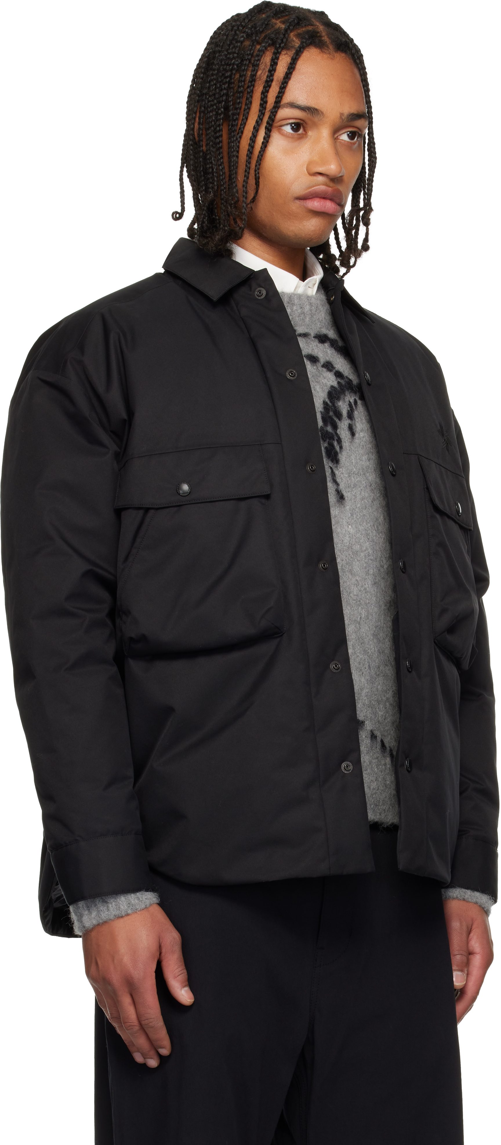 Comme Des Garçons Homme Deux Black Goldwin Edition Double Layer Windstopper Down Jacket In Black