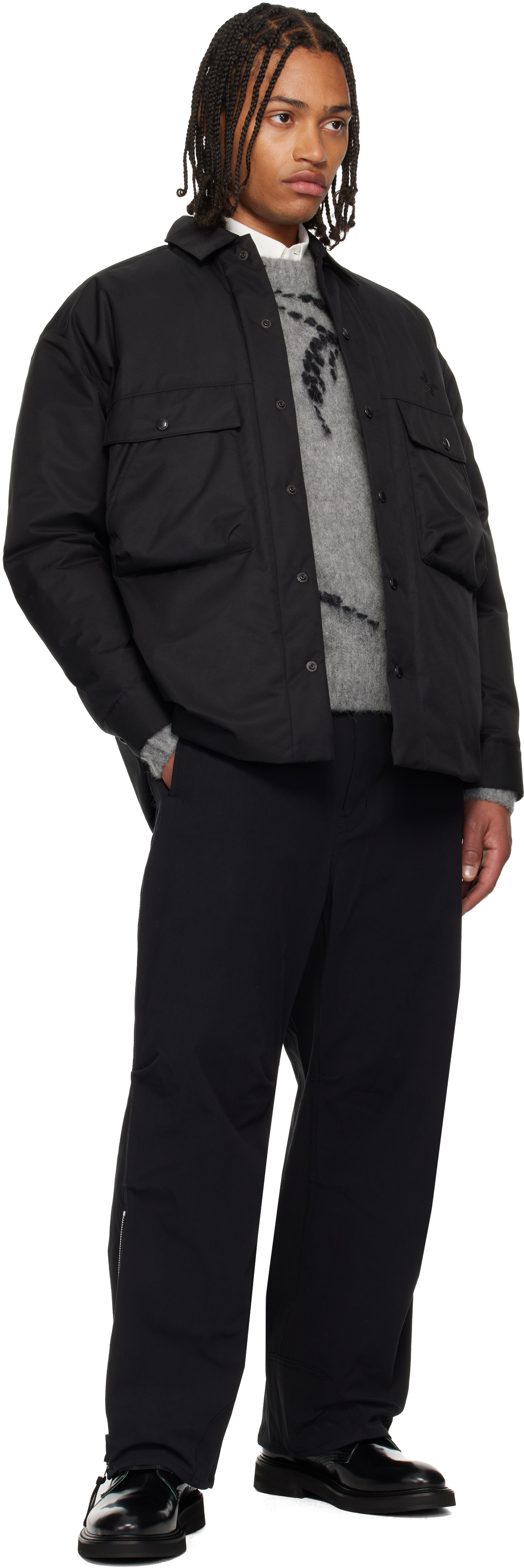 Comme Des Garçons Homme Deux Black Goldwin Edition Double Layer Windstopper Down Jacket In Black