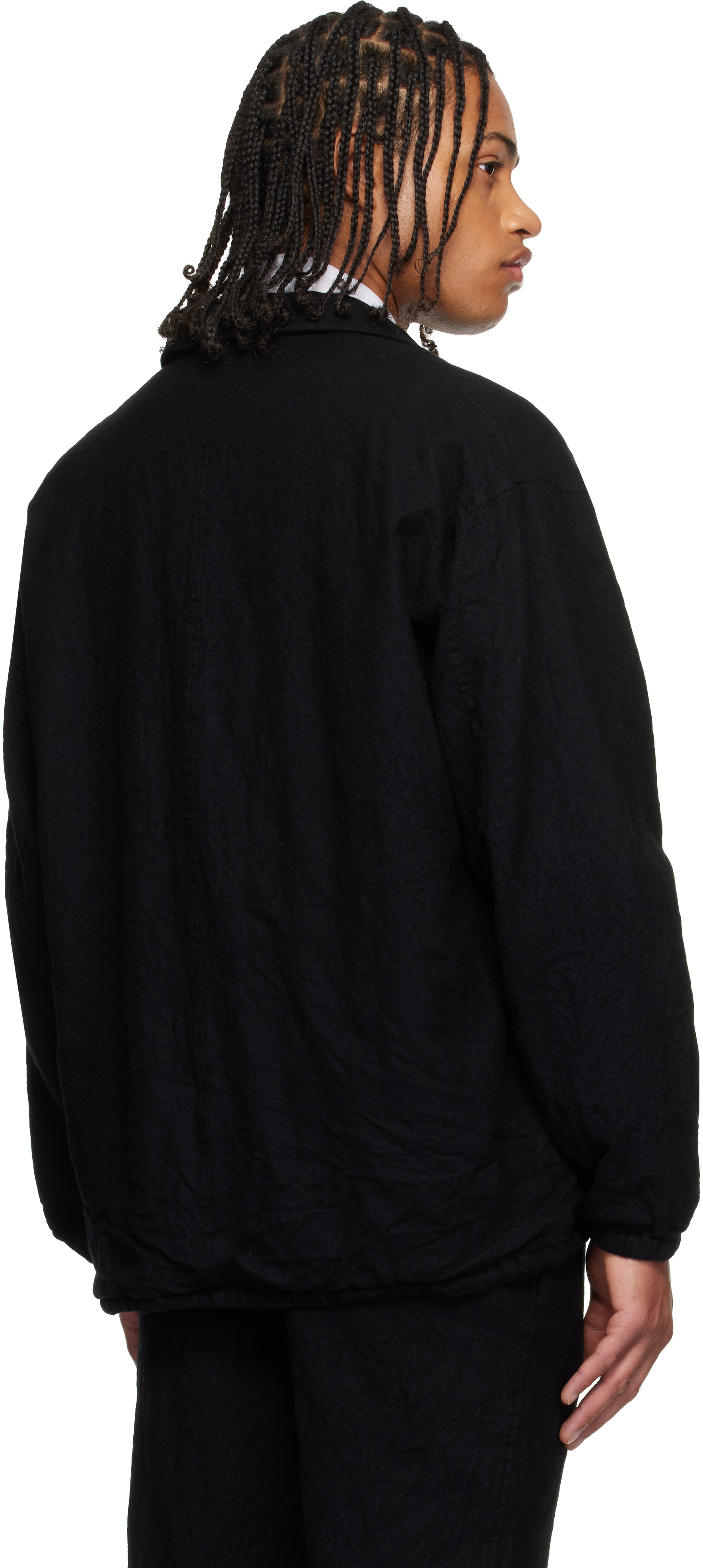 Comme Des Garçons Homme Deux Black Wool Serge Blazer In Black