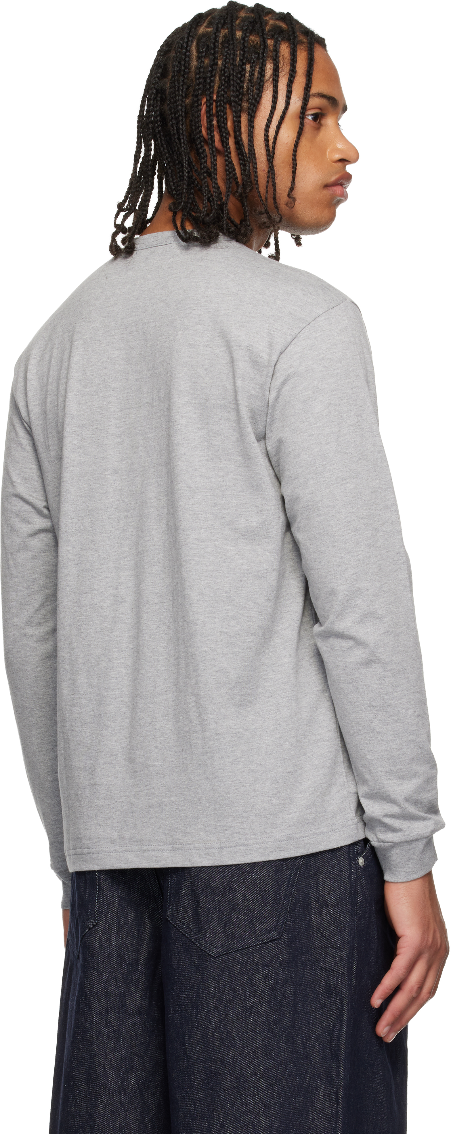 Comme Des Garçons Homme Deux Gray Cotton Jersey Garment Print T-shirt In Gray