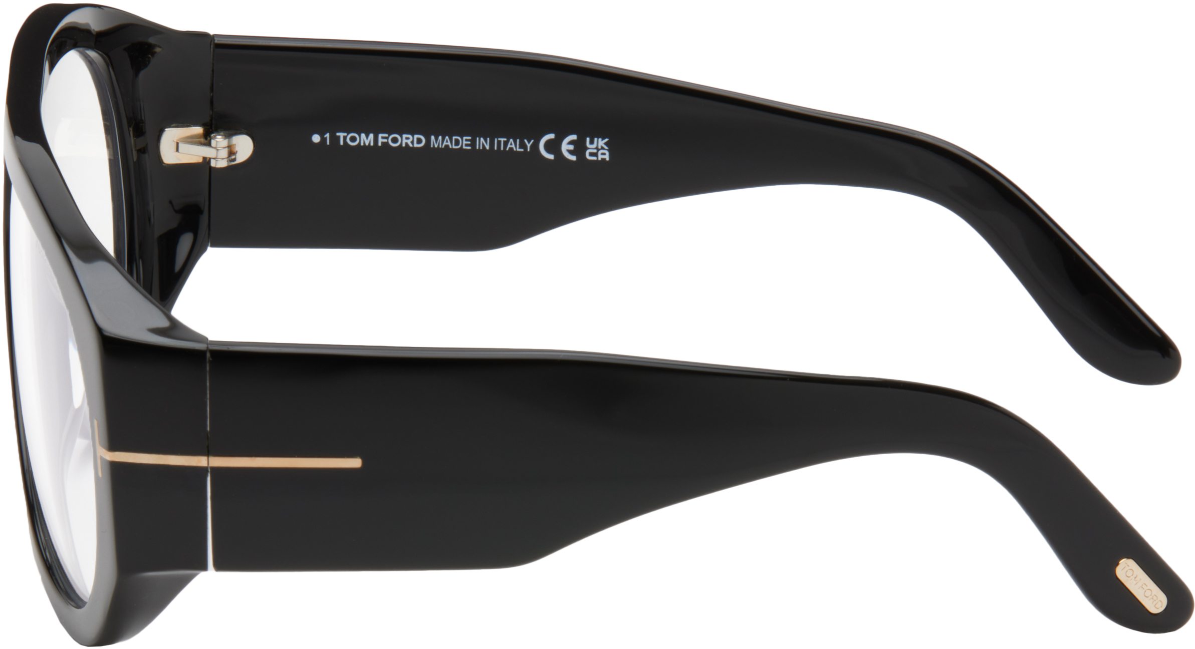 Tom Ford Black Bronson Pilot Blue Block Glasses In Black