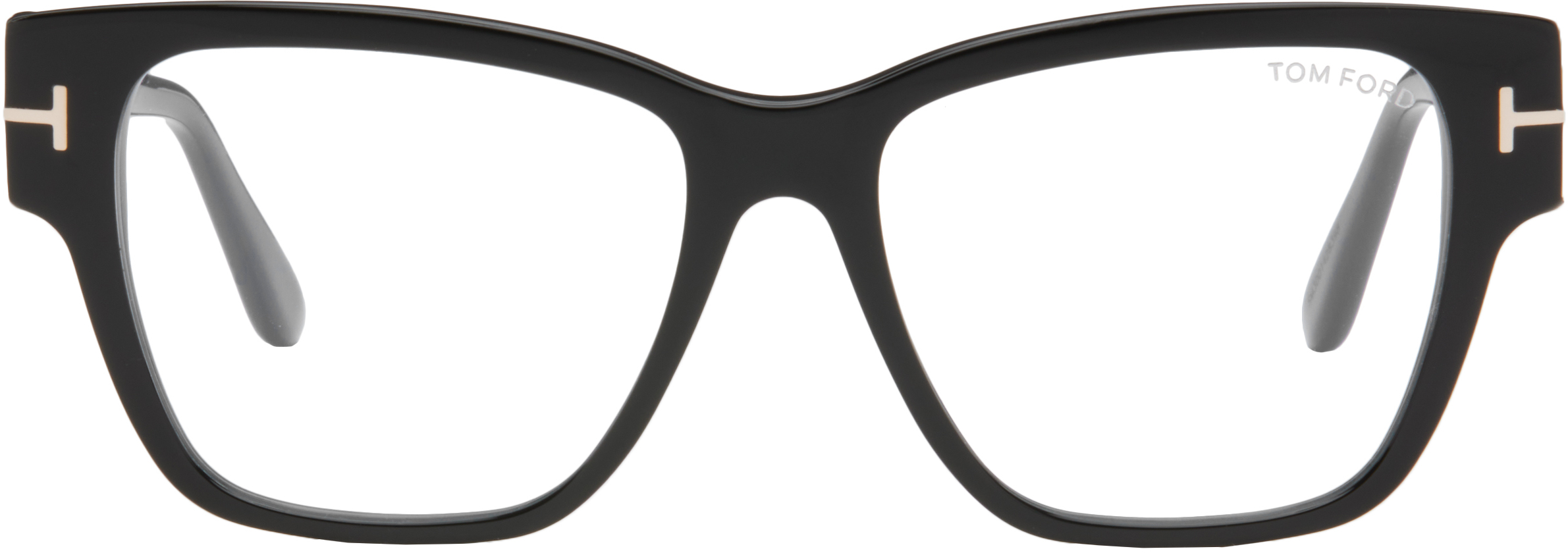 Black Blue Block Square Shape Glasses