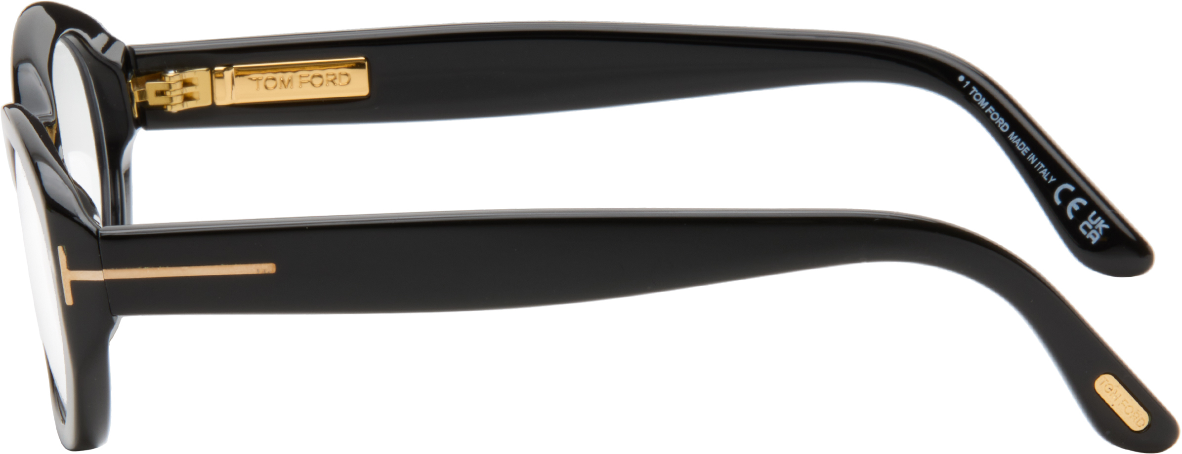 Tom Ford Black Oval Glasses In Black