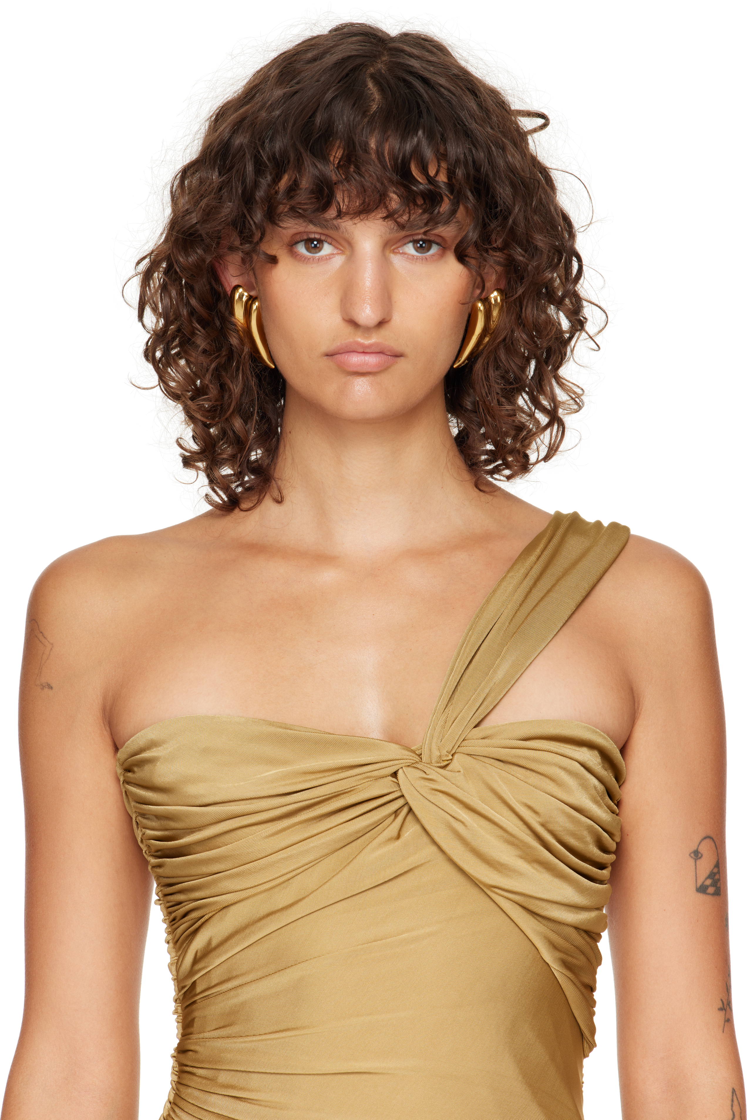 Tom Ford Liza Clip-on Earrings In Gold
