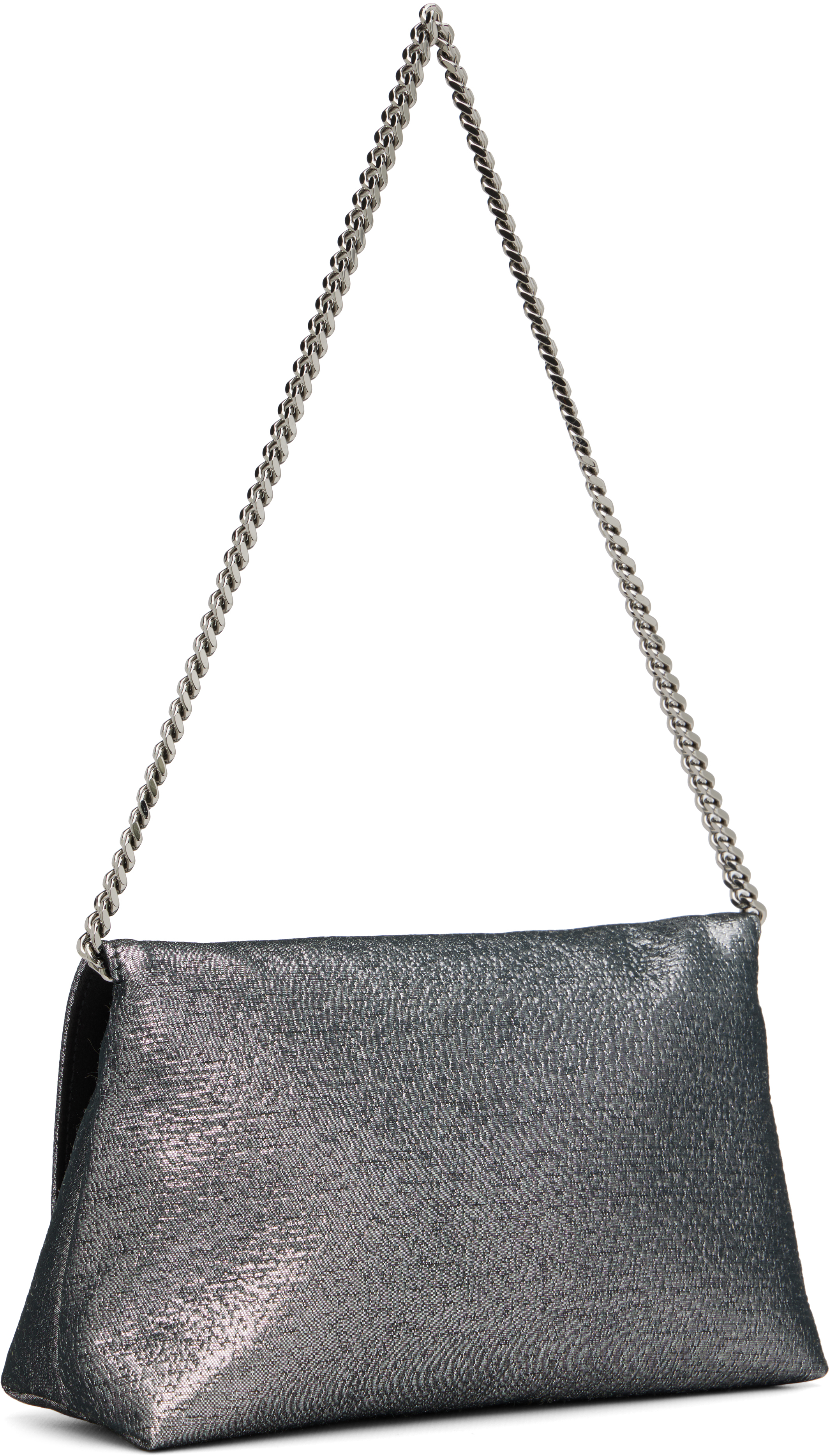 Tom Ford Gunmetal Mini Hammered-effect Fabric Nobile Bag