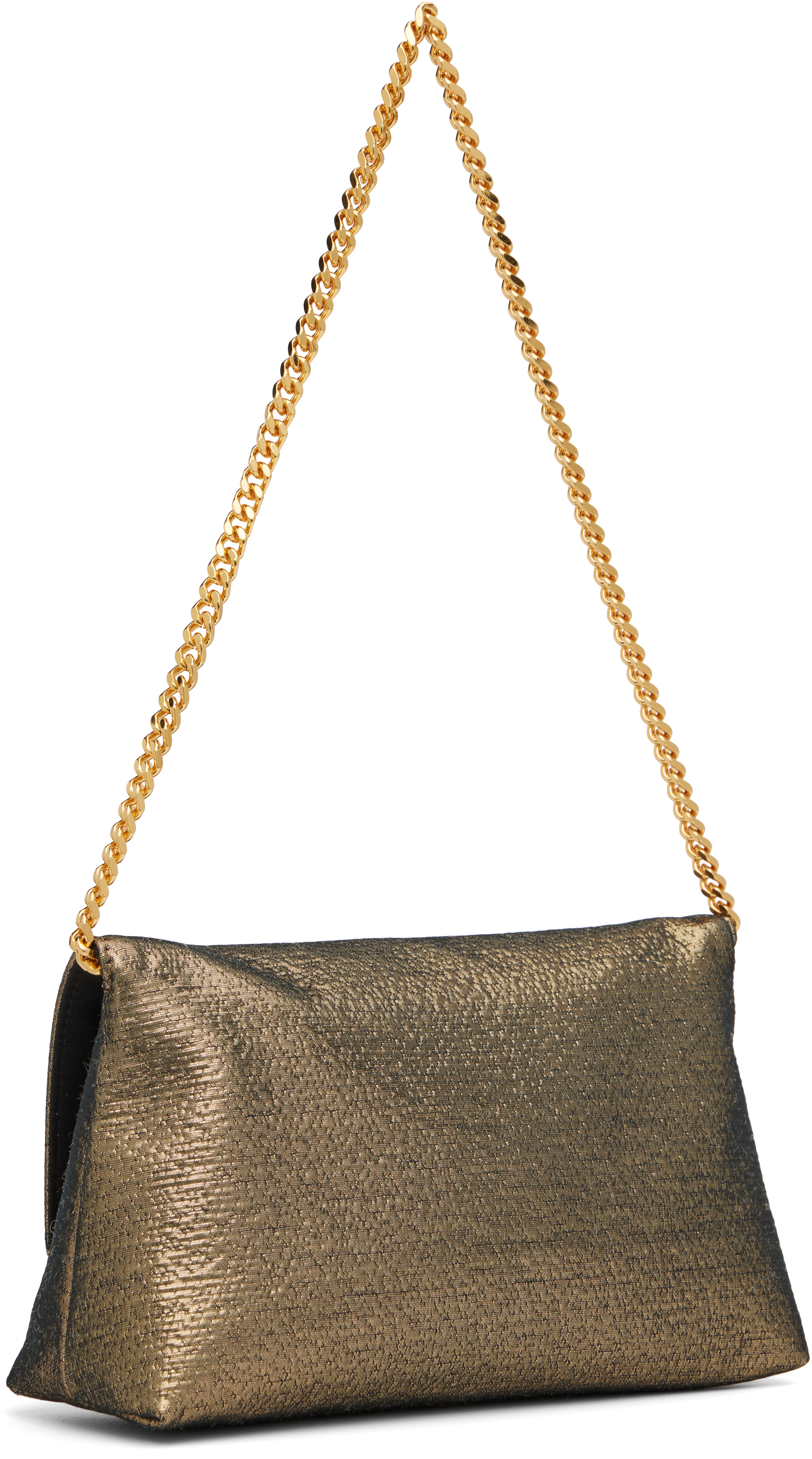 Tom Ford Gold Hammered-effect Fabric Nobile Mini Bag In Gold