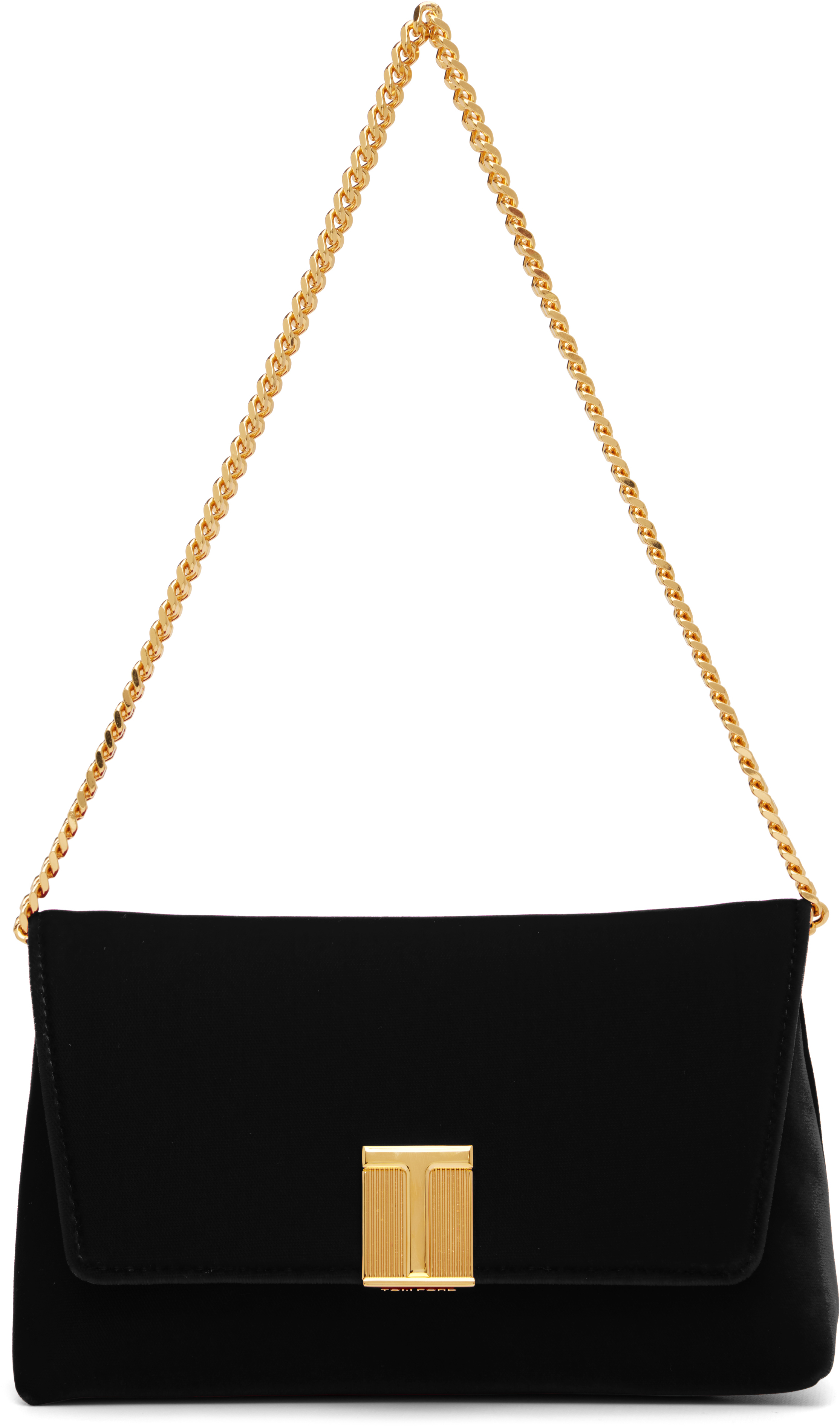 Tom Ford Black Velvet Mini Bag In Black