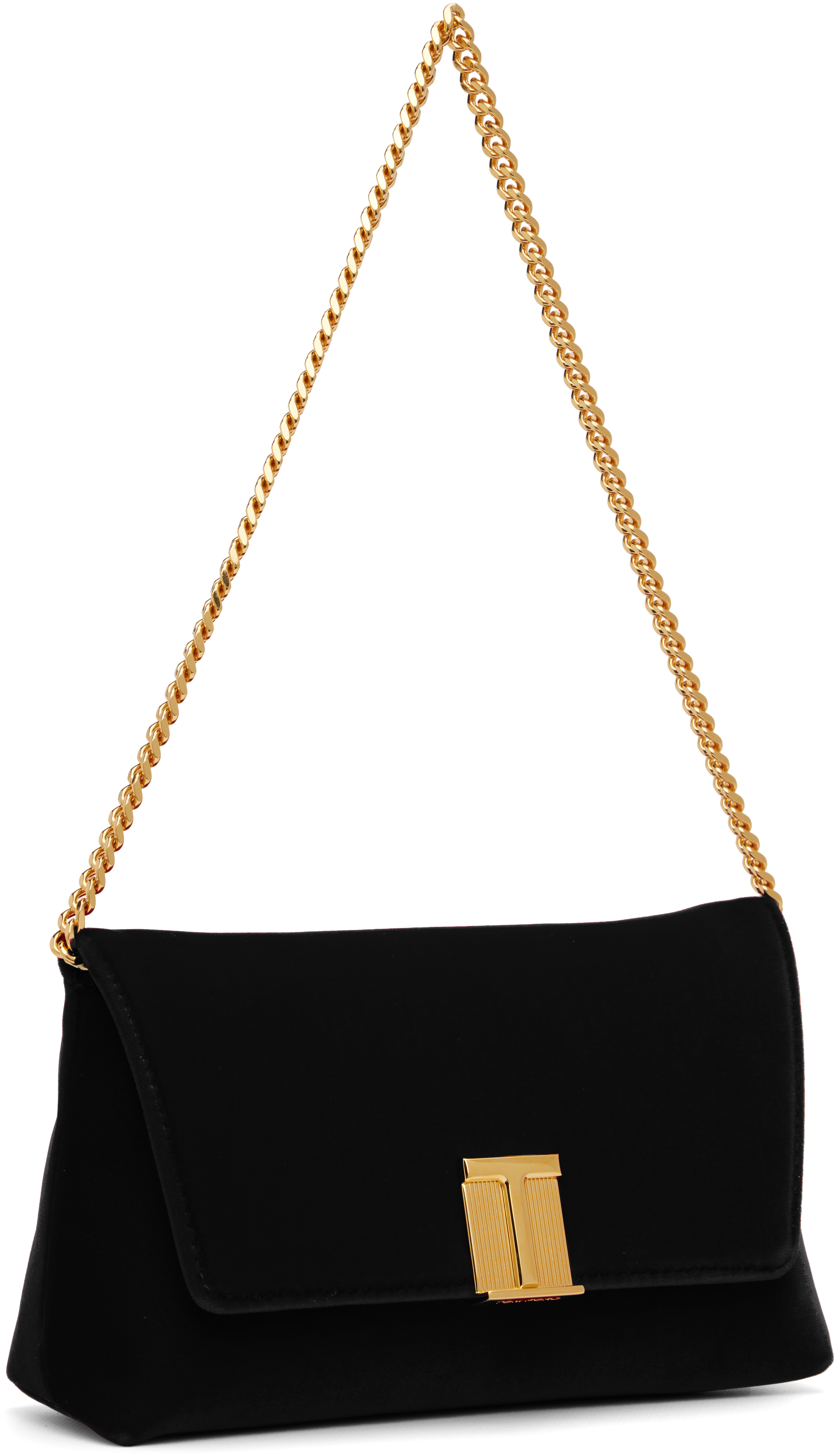 Tom Ford Black Velvet Mini Bag In Black