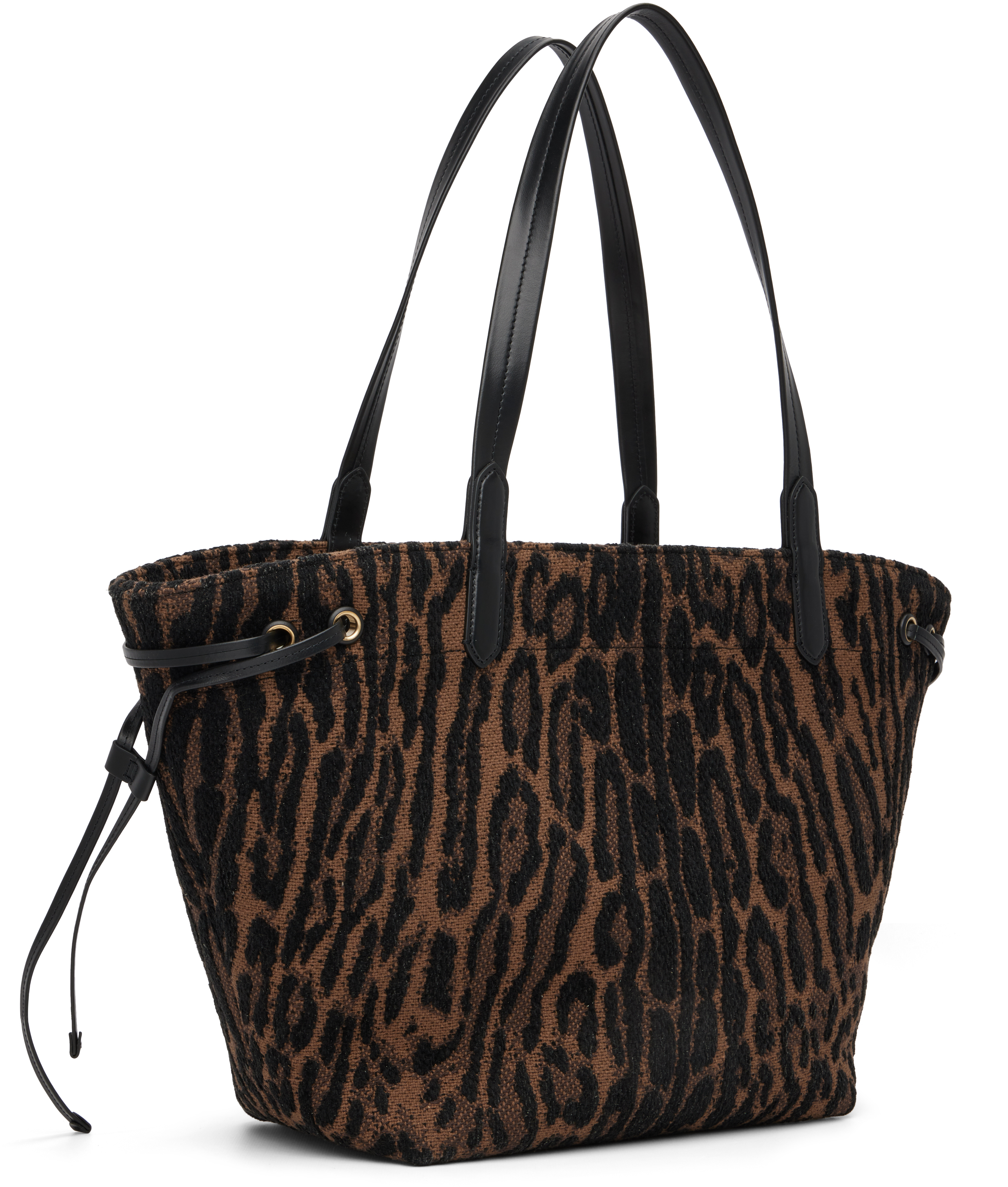 Tom Ford Brown & Black Jacquard & Calfskin Large Tote