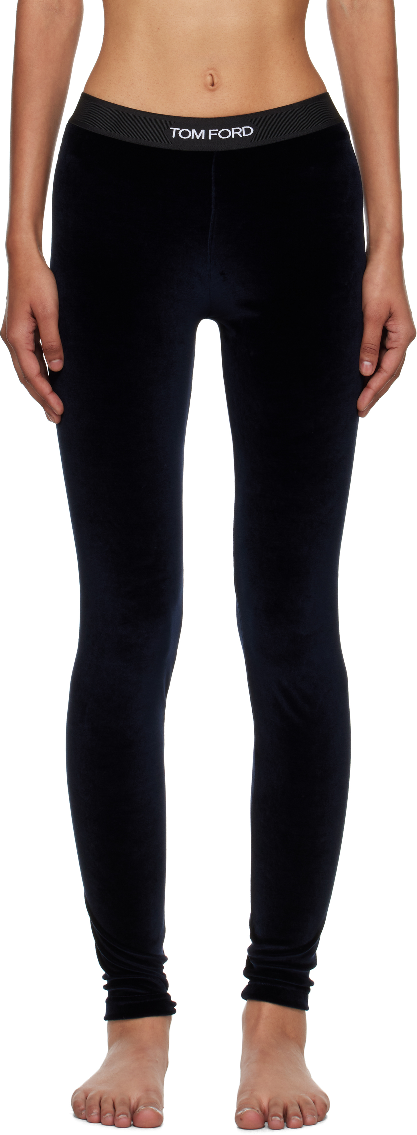 【TOM FORD】ラストラス シグネチャー レギンス ブラック 25SS tom-ford-navy-lustrous-velour-
