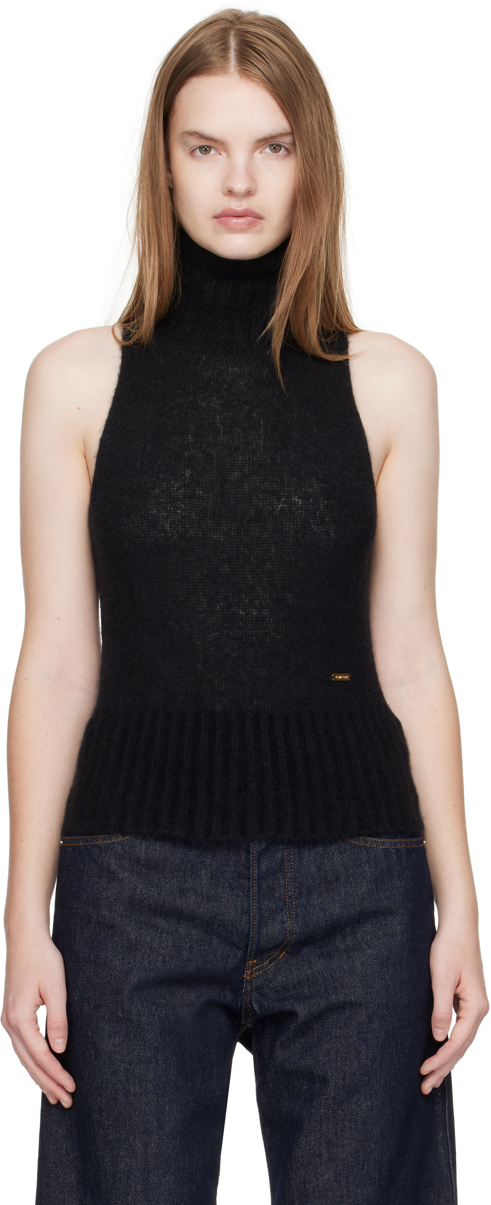 Tom Ford Cashmere And Silk-blend Turtleneck Top In Black