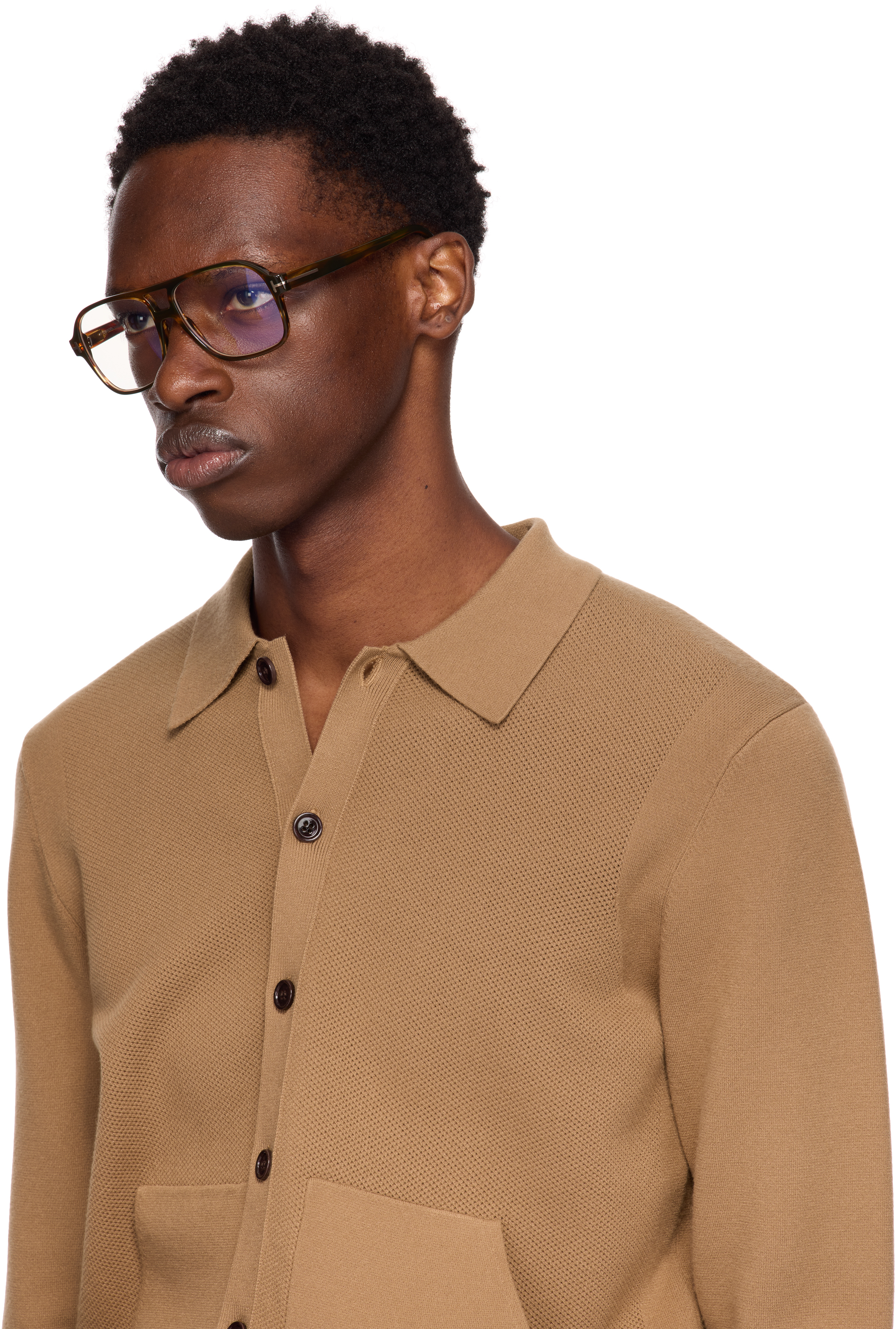 Tom Ford Square-frame Glasses In Brown