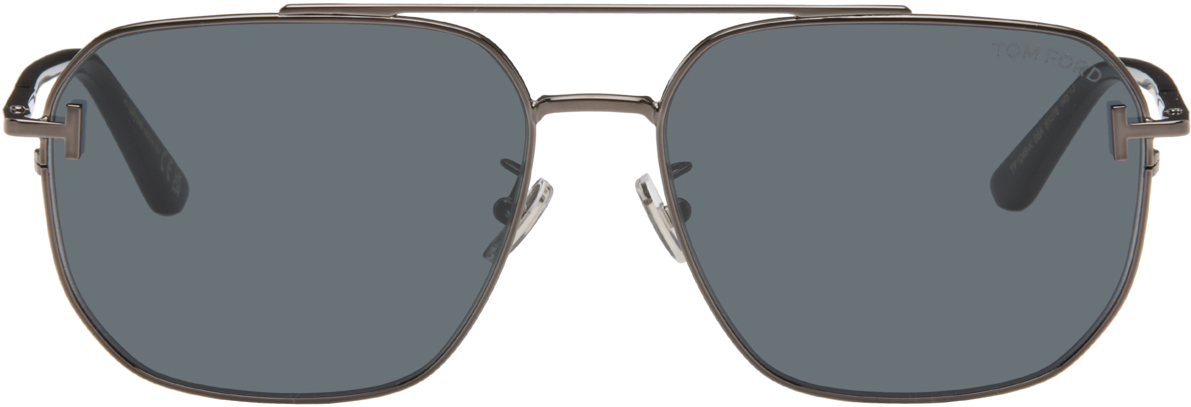 Gunmetal Aviator Sunglasses