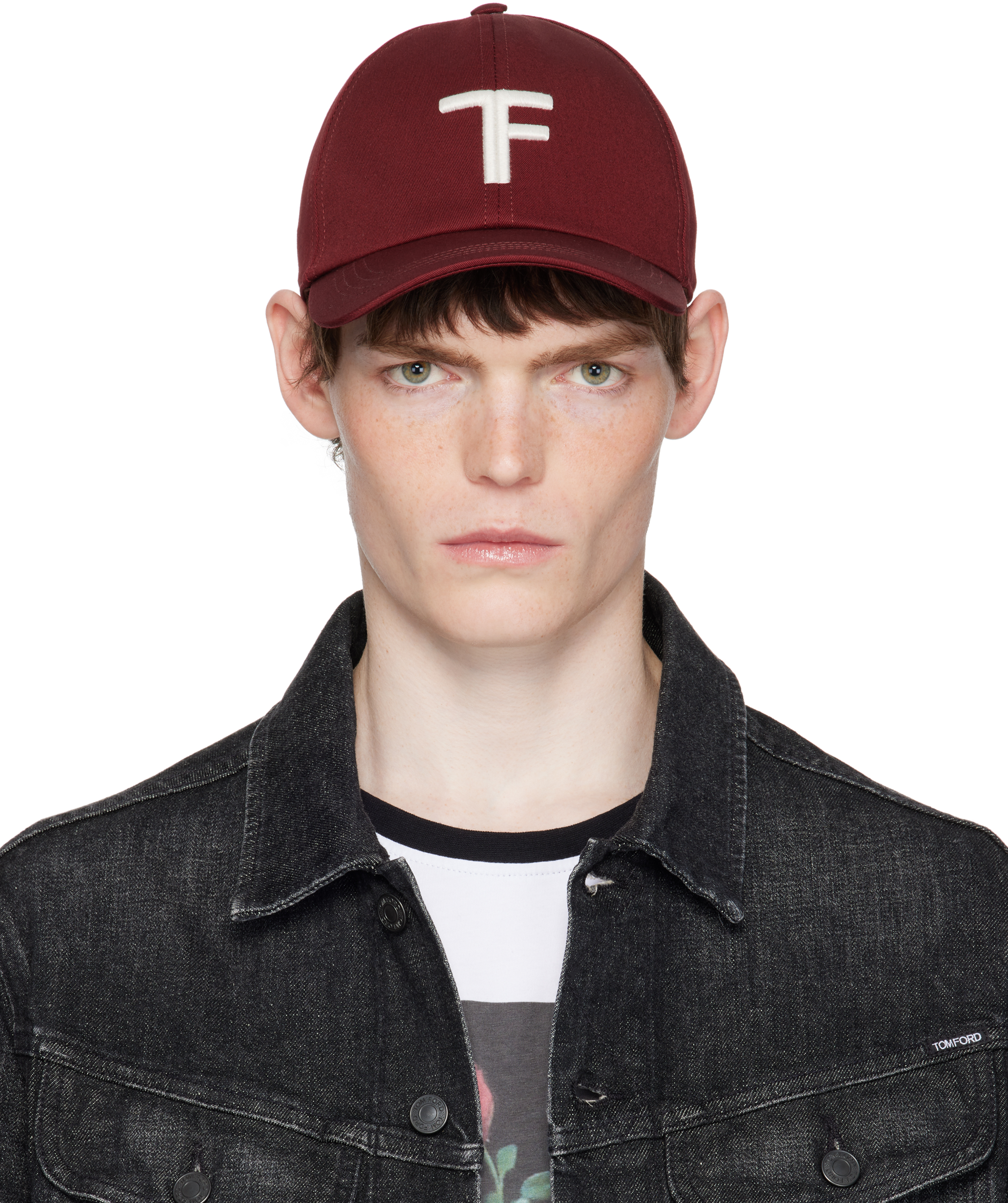TOM FORD: レッド ブラッシュド コットン キャップ | SSENSE 日本