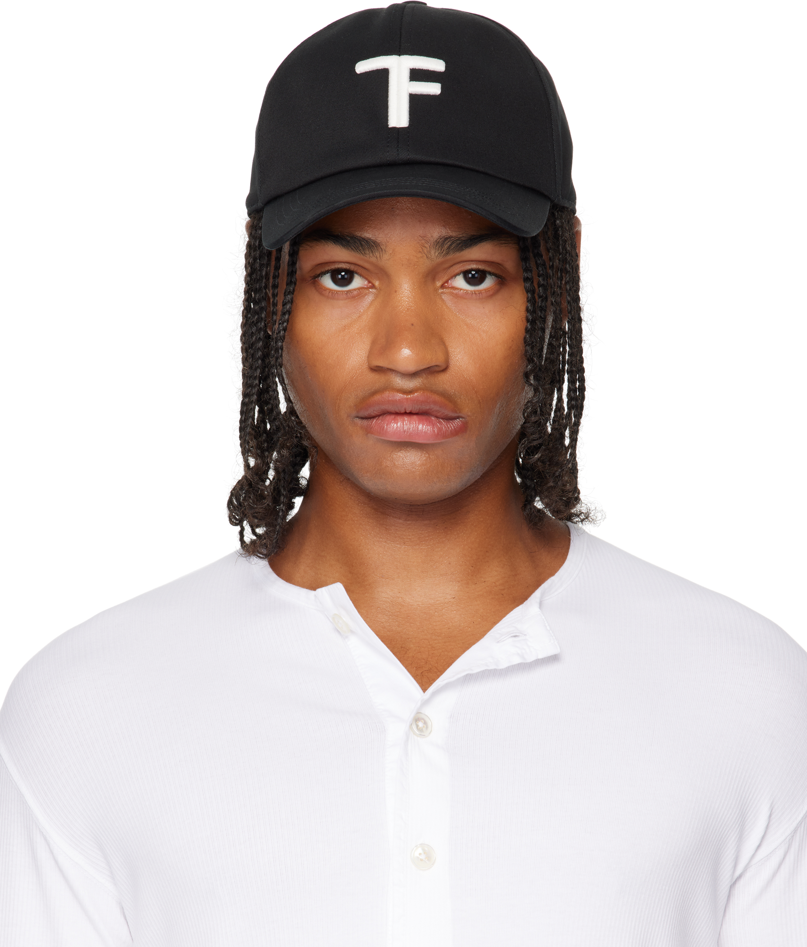 TOM FORD 黒キャップ TOM FORD: Black Brushed Cotton Cap | SSENSE