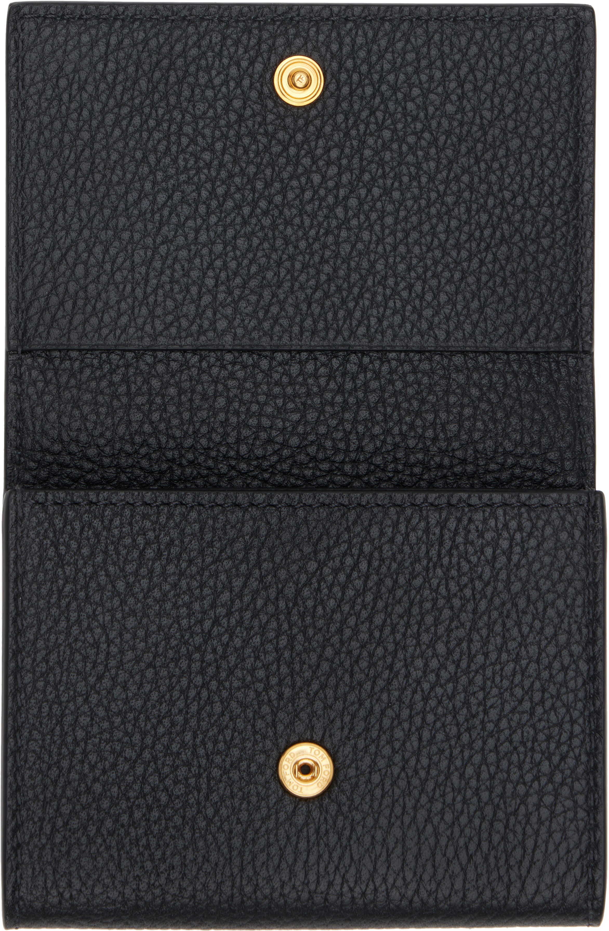 Tom Ford Black Soft Grain Leather Slim Card Holder