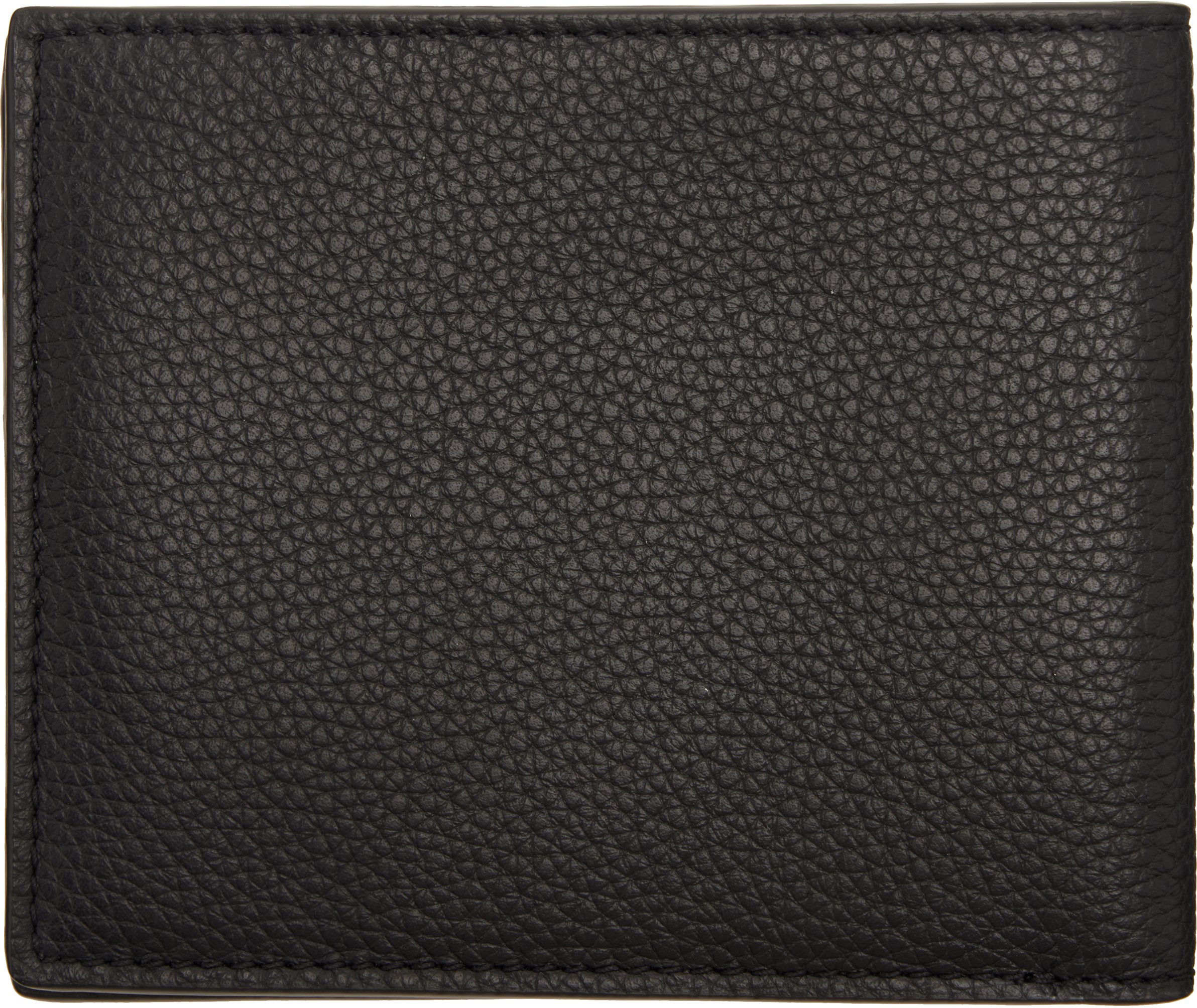 Tom Ford Black Soft Grain Leather T Line Classic Bifold Wallet