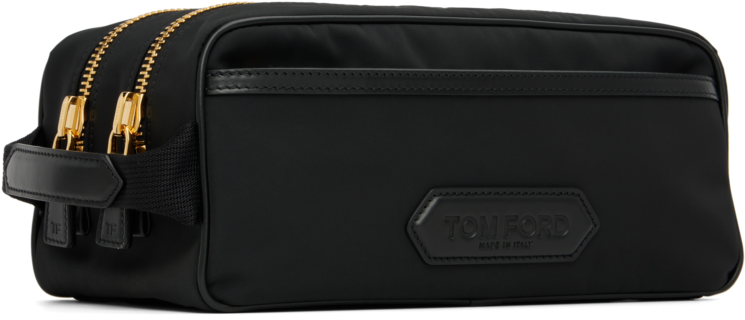Tom Ford Black Canvas Double Zip Toiletry Bag