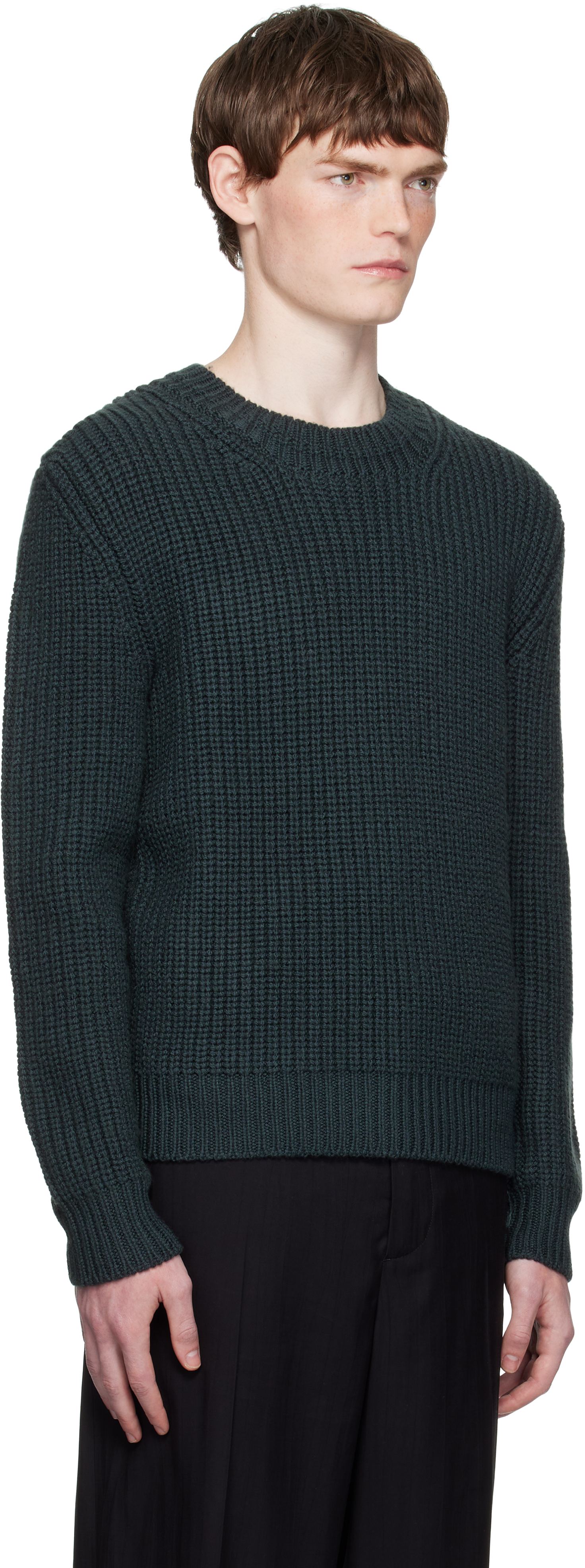 Tom Ford Round-neck Cashmere Sweater In Blue