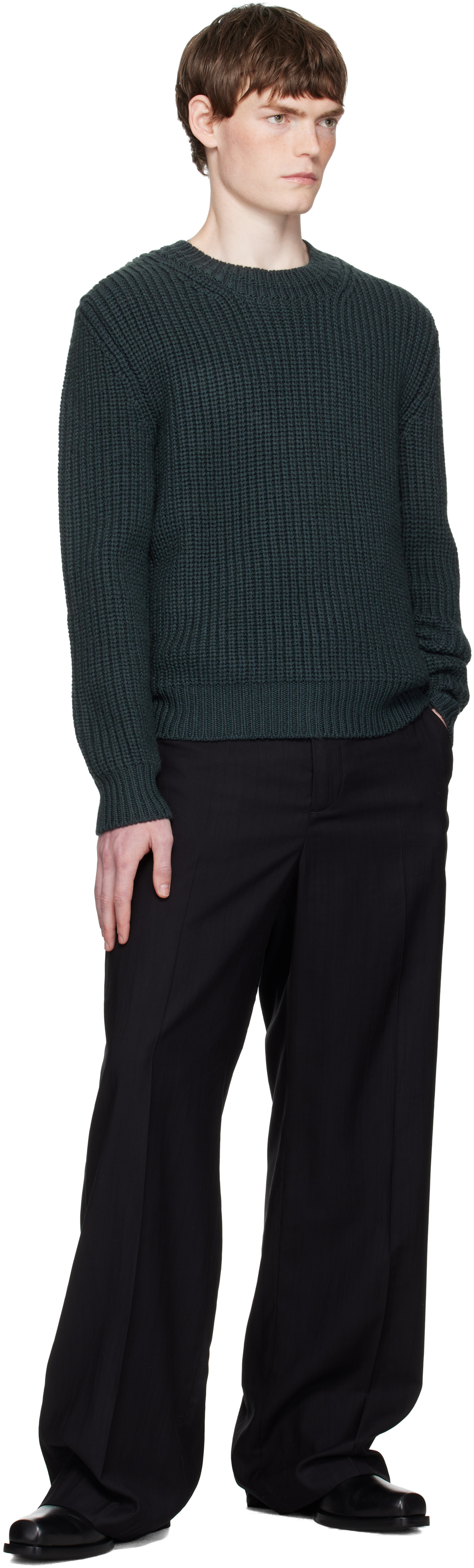 Tom Ford Round-neck Cashmere Sweater In Blue