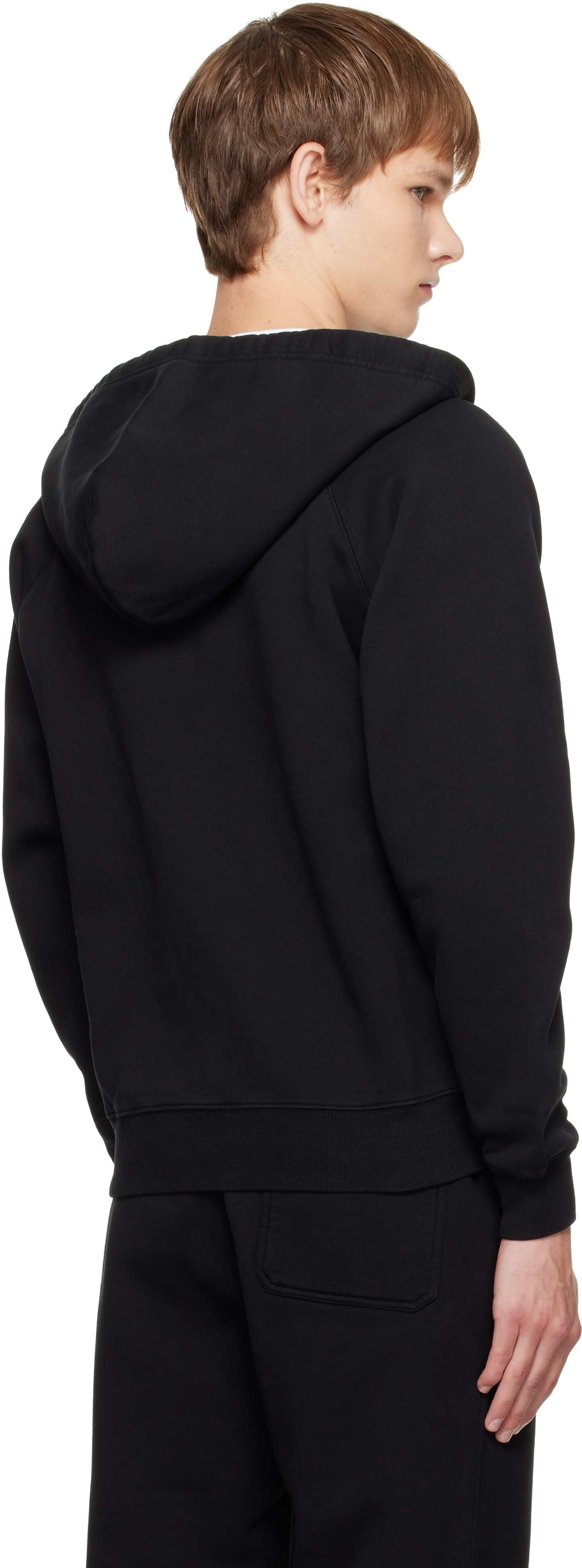 Tom Ford Cotton Zipped Hoodie In Black