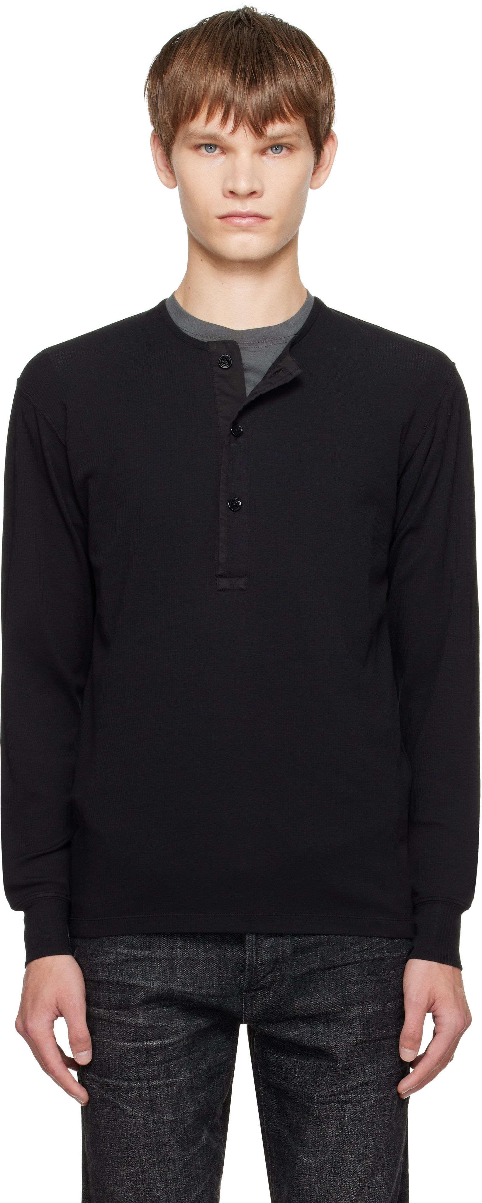 TOM FORD ヘンリーネック長袖カットソー 楽天市場】トムフォード TOM FORD ヘンリーネック Tシャツ