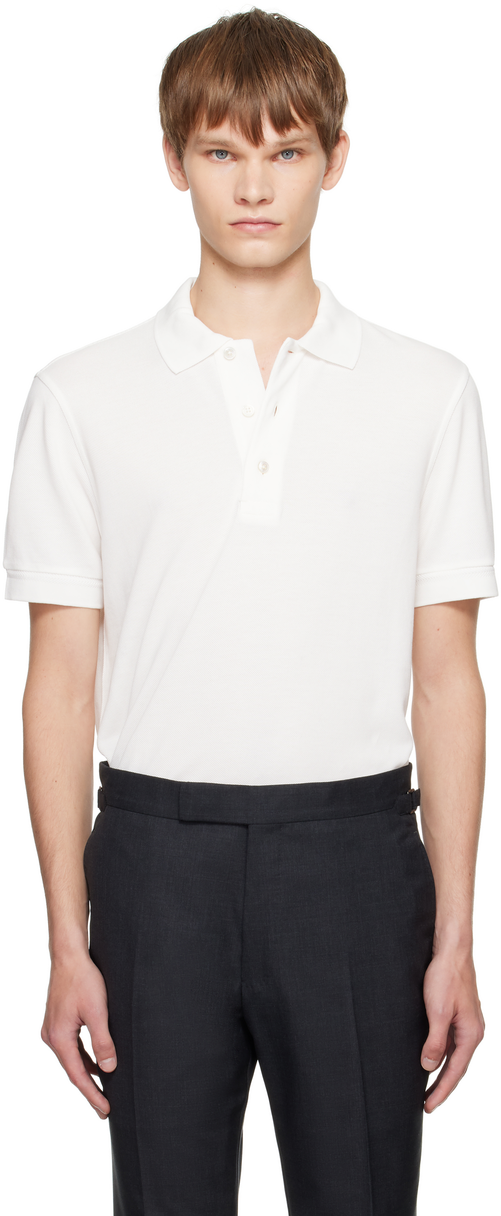 Tom Ford Towelling Polo In Animal Print