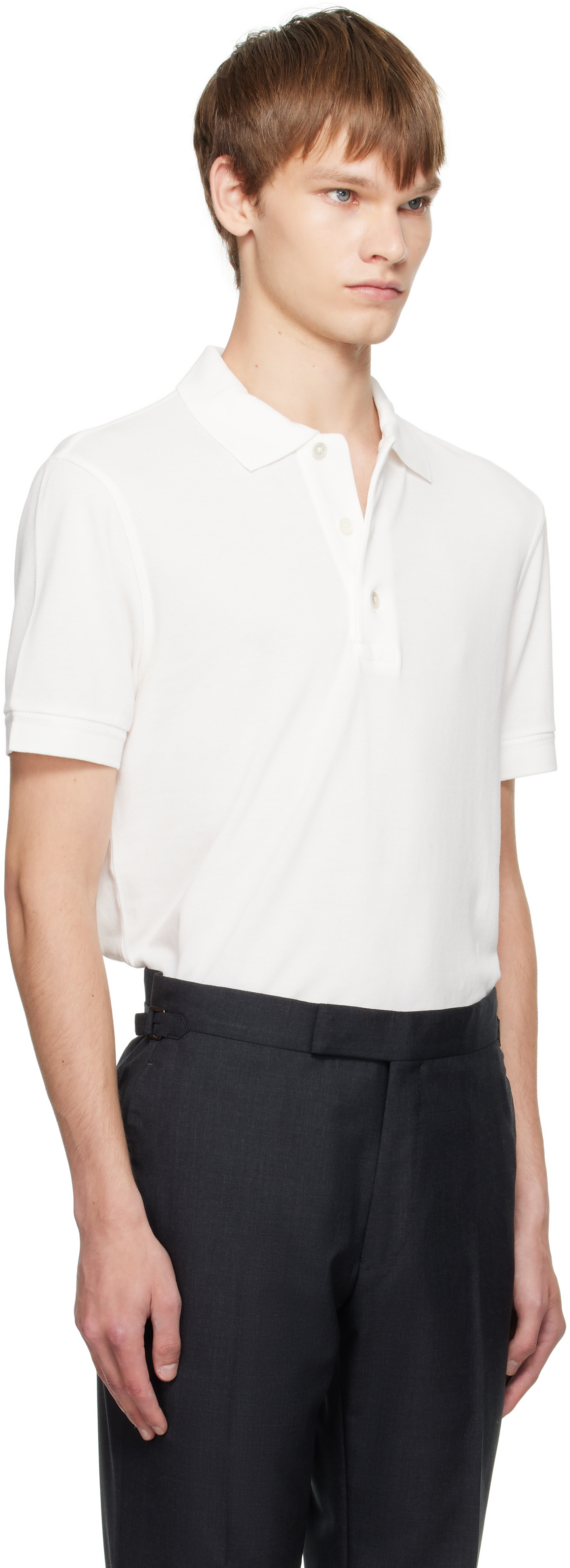 Tom Ford Towelling Polo In Animal Print
