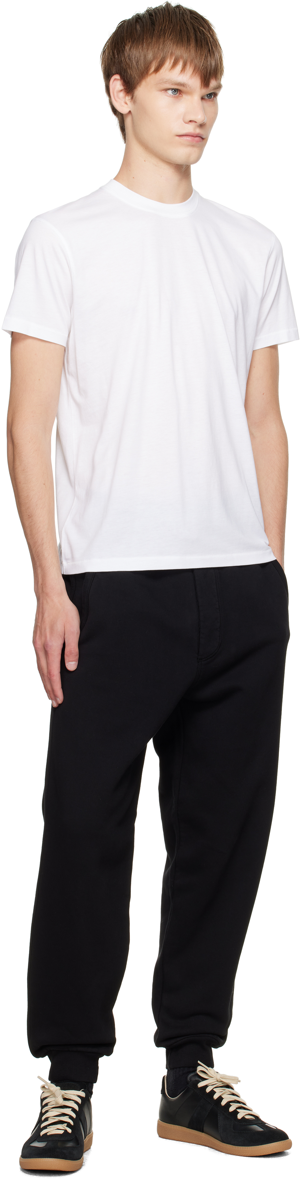 Tom Ford White Lyocell Cotton Crewneck T-shirt In Multi