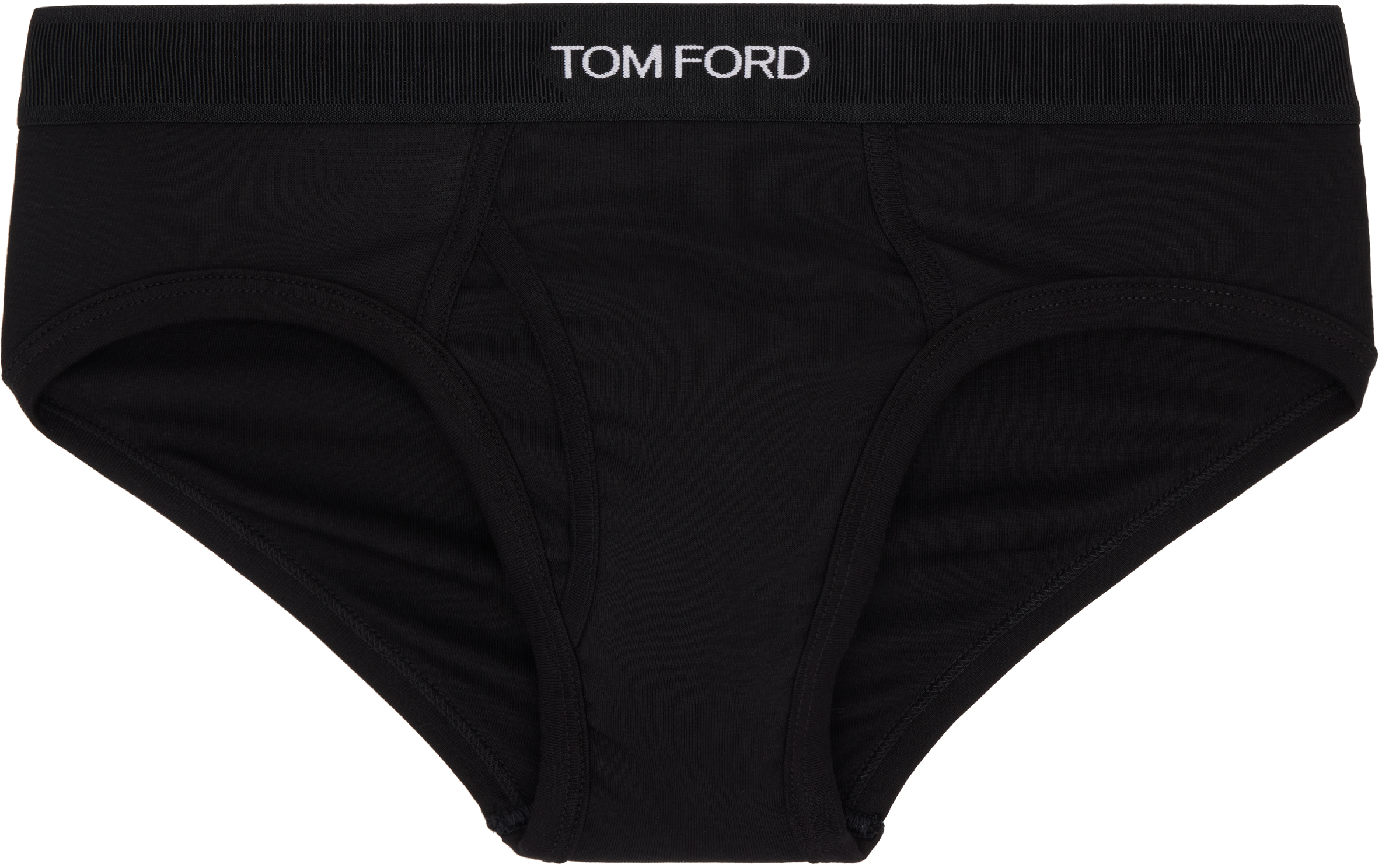 Tom Ford Two-pack Black Cotton Briefs In Black