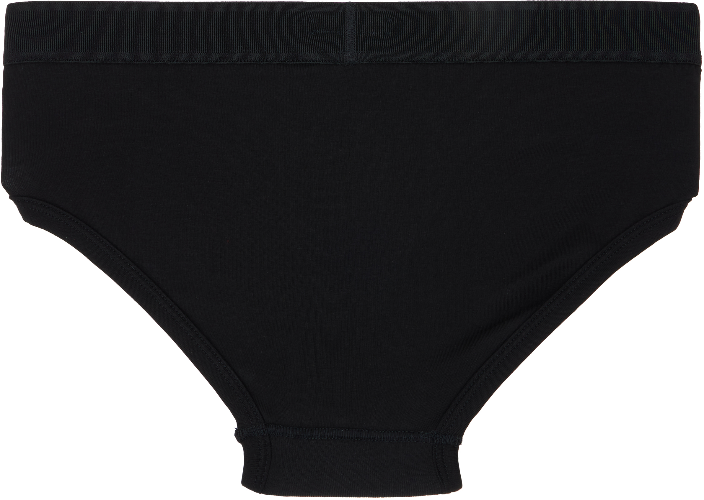 Tom Ford Elasticated Logo Cotton Blend Briefs In Black