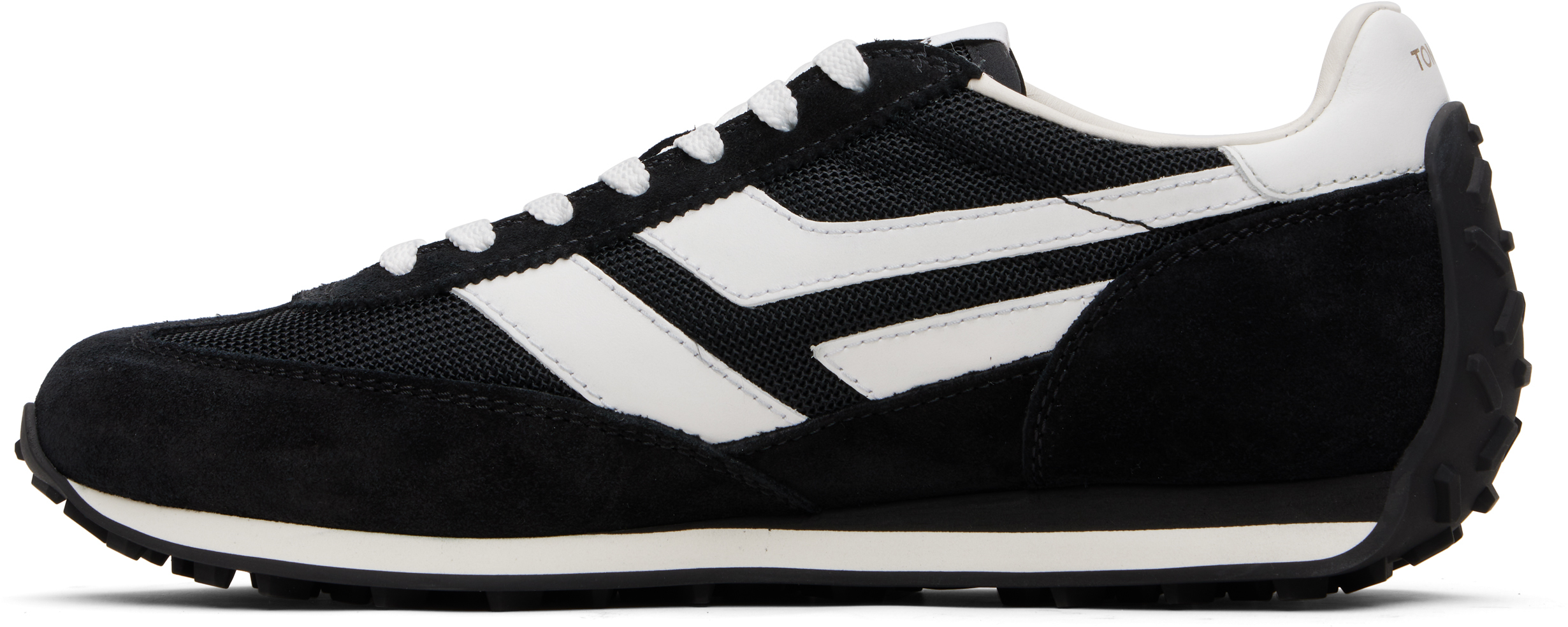 Tom Ford Suede Sneakers With Contrast Panels And Flat Sole