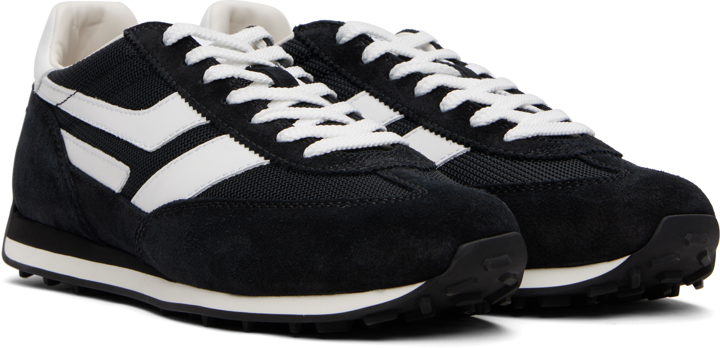 Tom Ford Suede Sneakers With Contrast Panels And Flat Sole