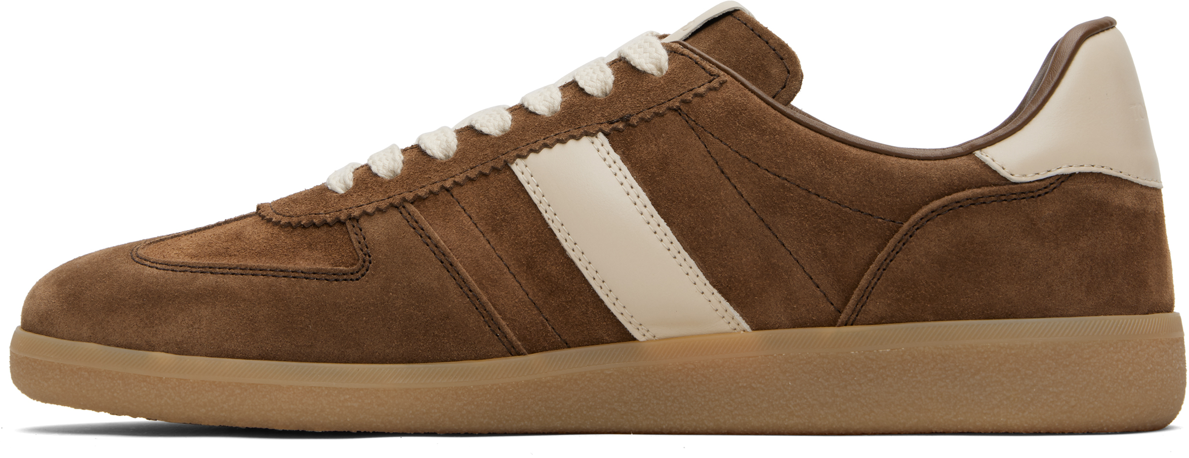 Tom Ford Suede Sneakers With Contrast Stripe And Rubber Sole