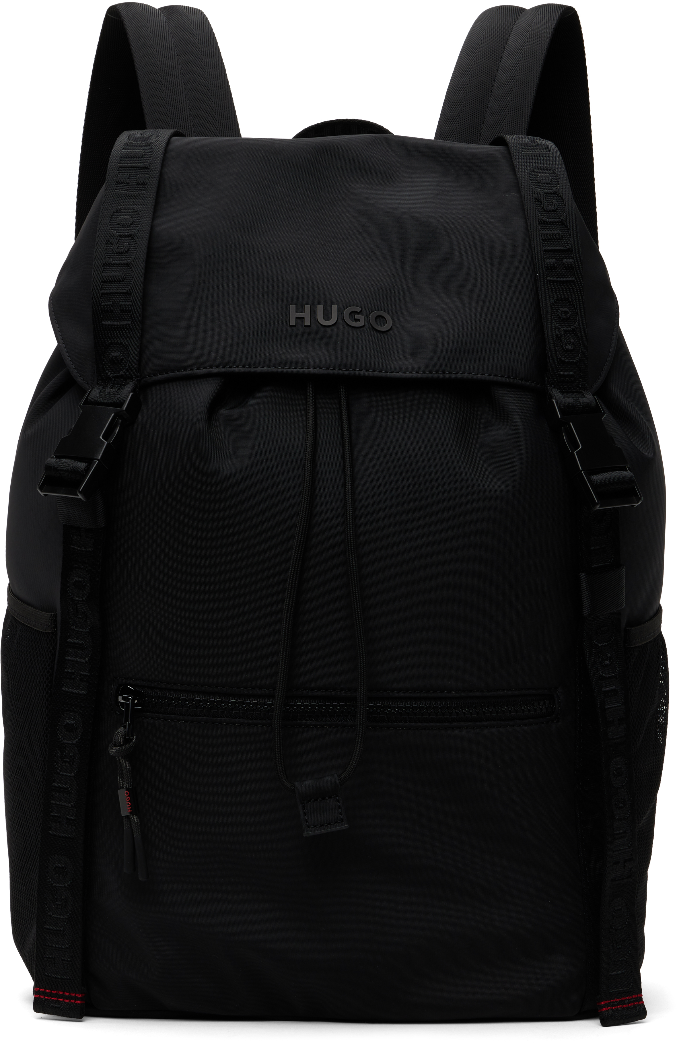 【関税込み】Hugo ブラック Zipped Front Pocket バックパック HUGO-Luka-Backpack-Black-