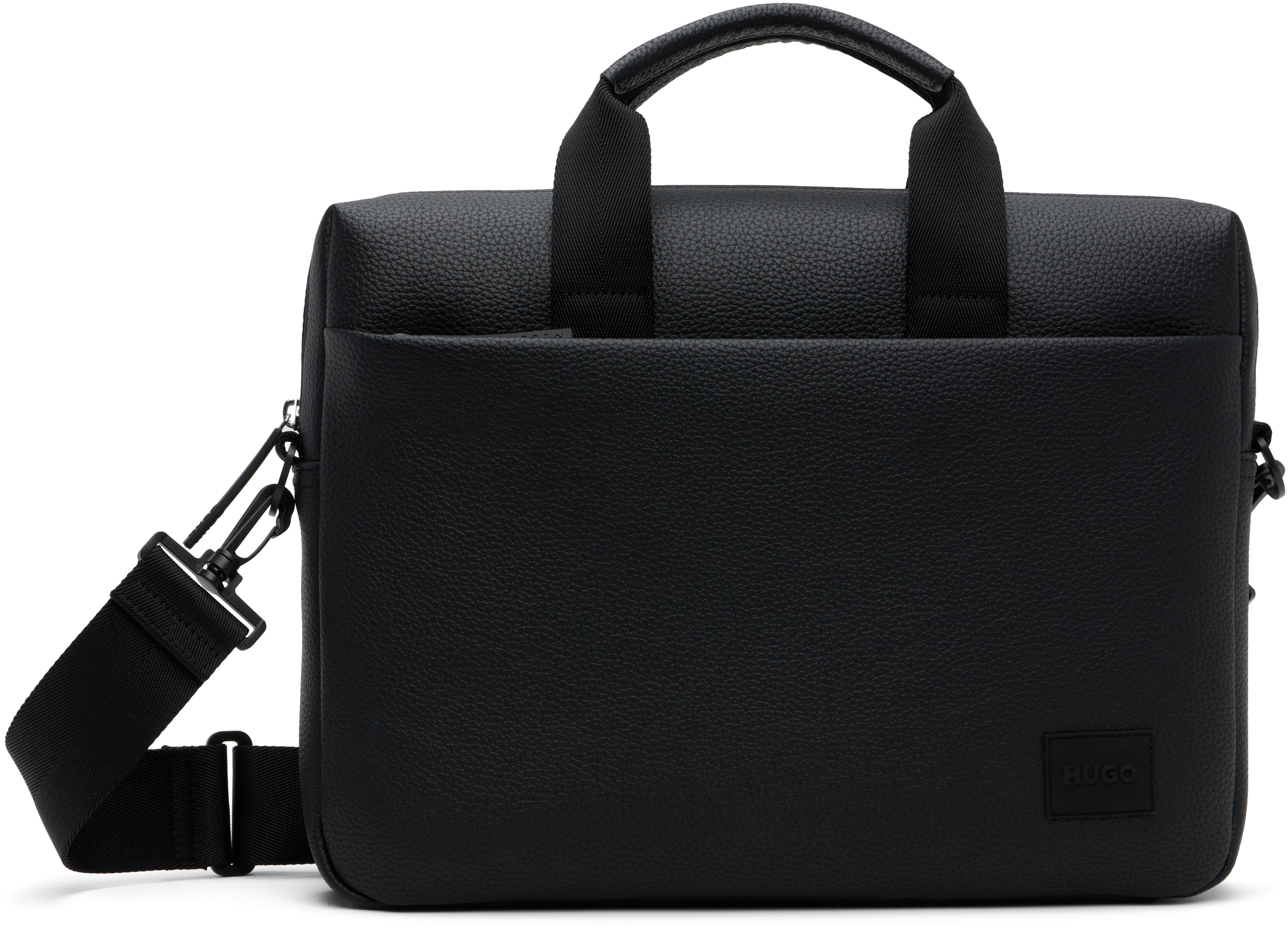 【関税込み】Hugo ブラック エンボスロゴ バッグ Hugo bags for Men | SSENSE 日本