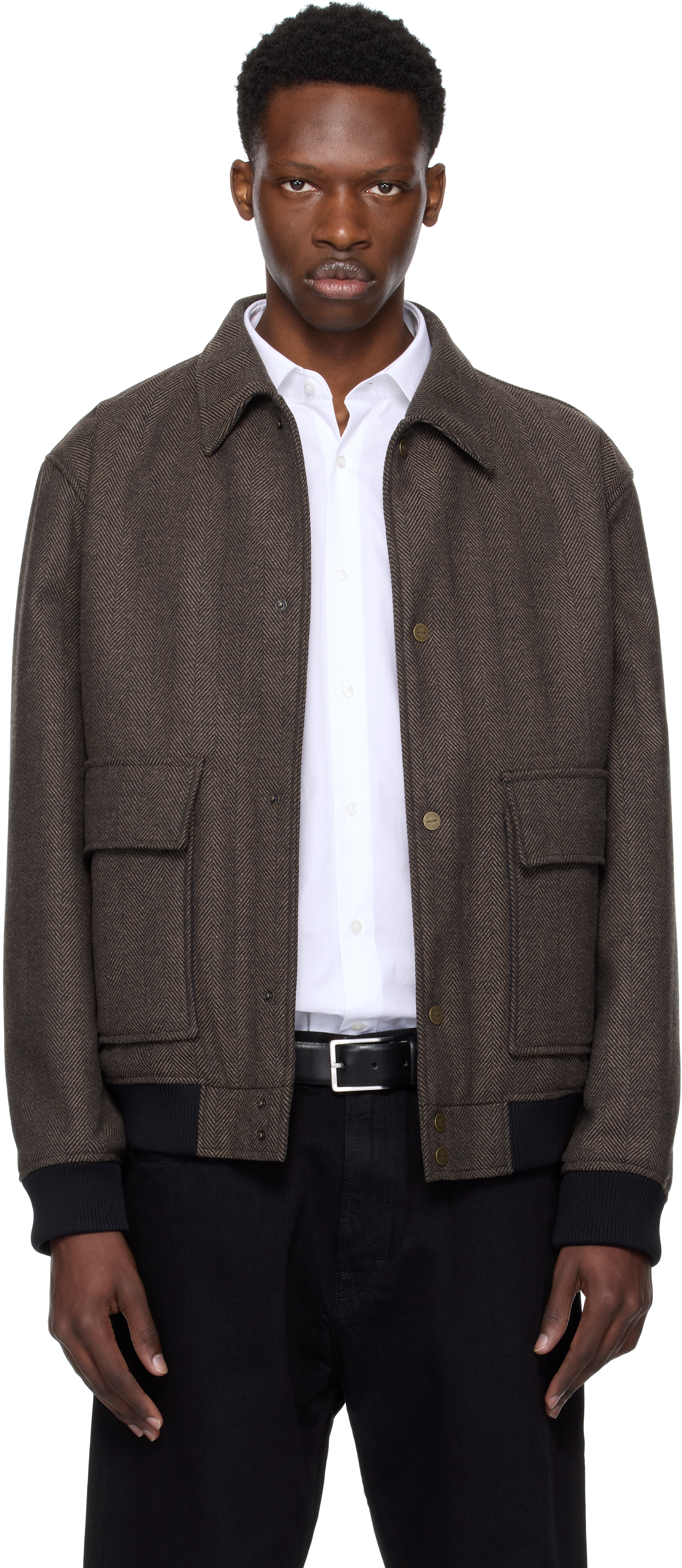 イタリア製　ヘリンボーン　ジャケット　エルボーパッチ　ブラウン　3B 楽天市場】秋冬 【 MADE BY RING JACKET 】 [ HARRIS TWEED ] 3