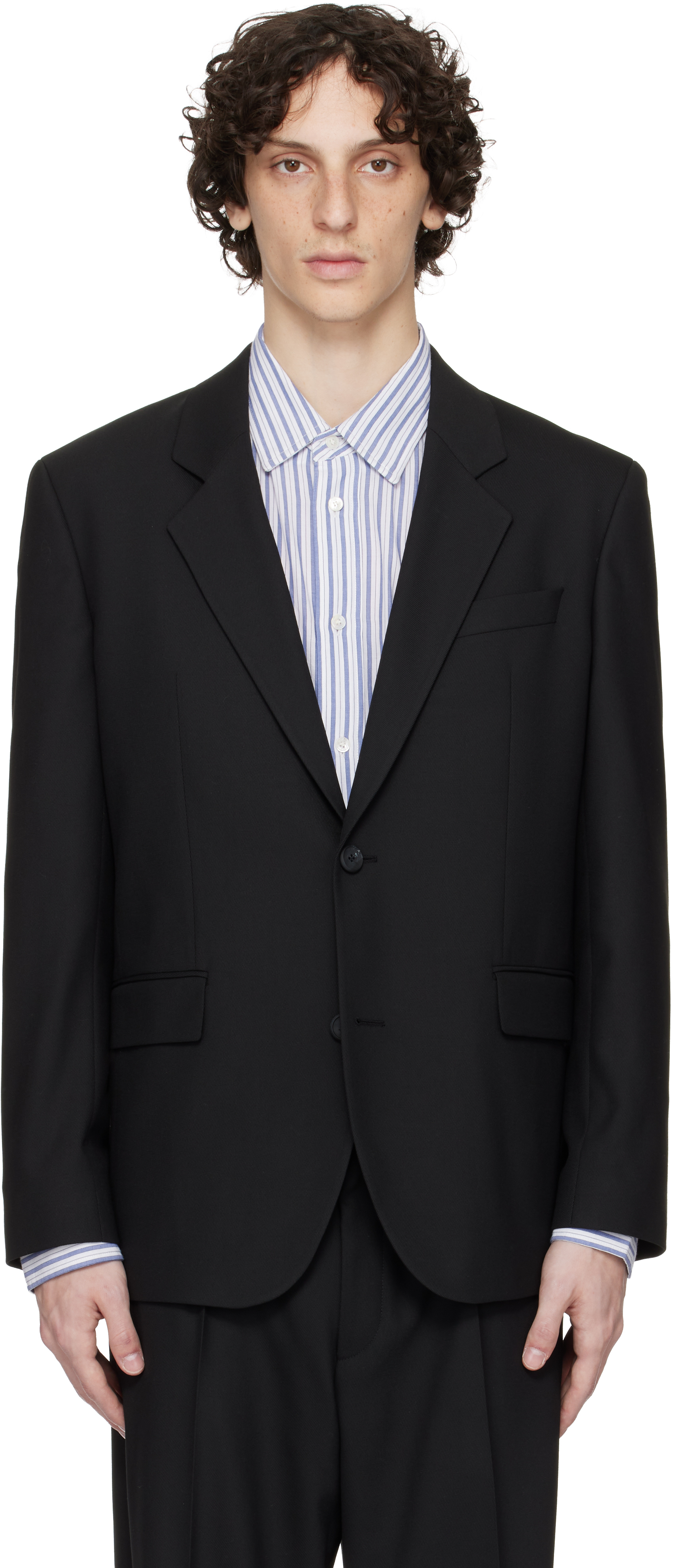 Black Cavalry Twill Blazer