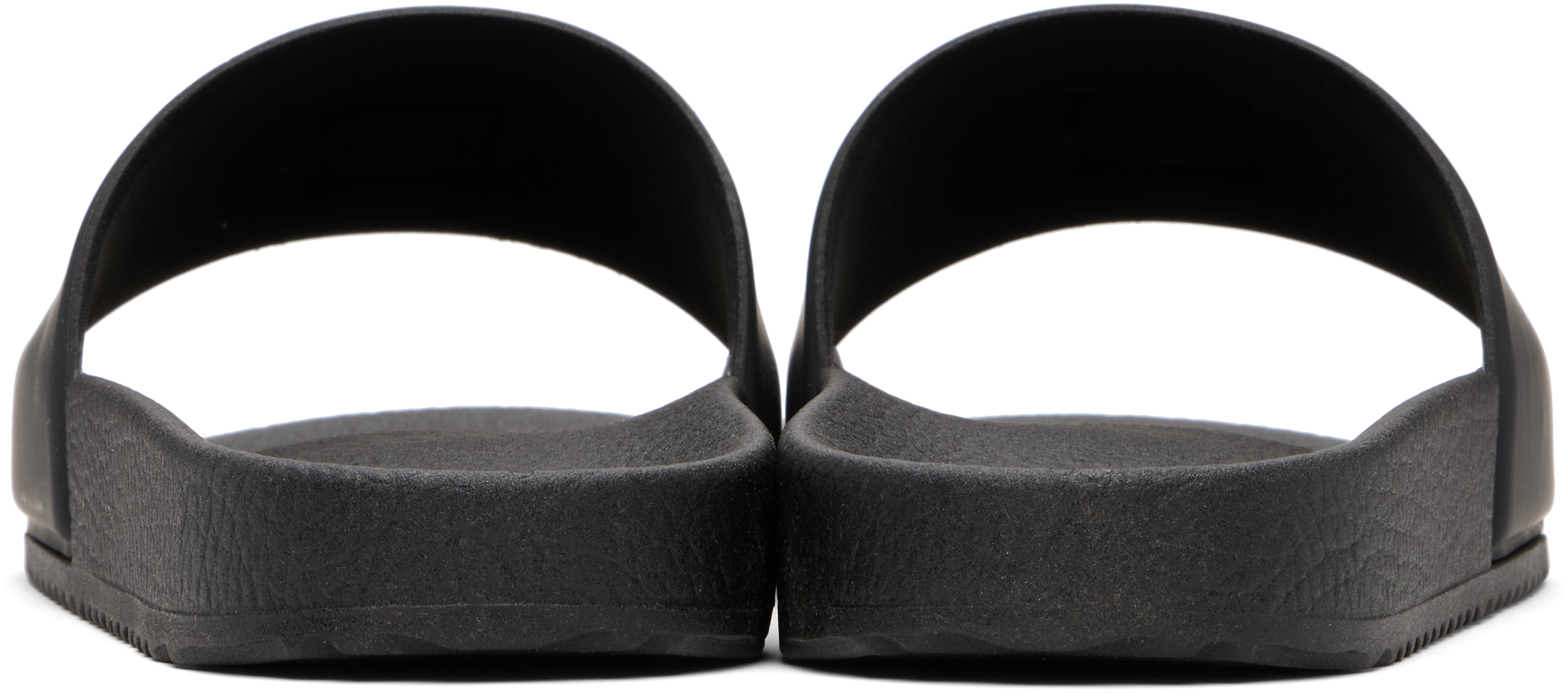 Hugo Boss Black Contrast-logo Strap Slides In Black