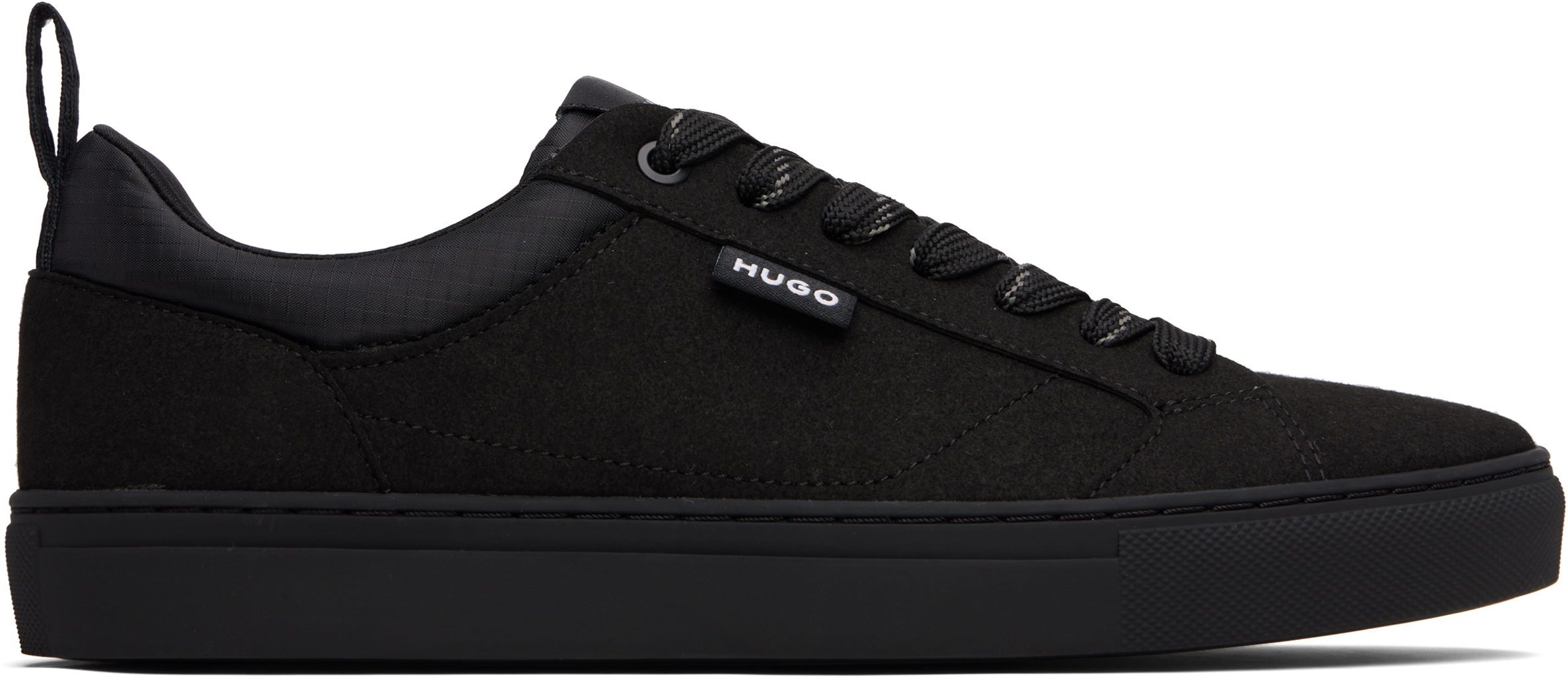 Black Logo Patch Sneakers