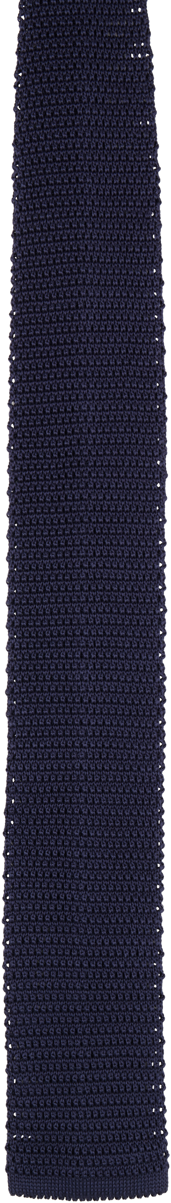Navy BECKHAM Edition Knit Tie