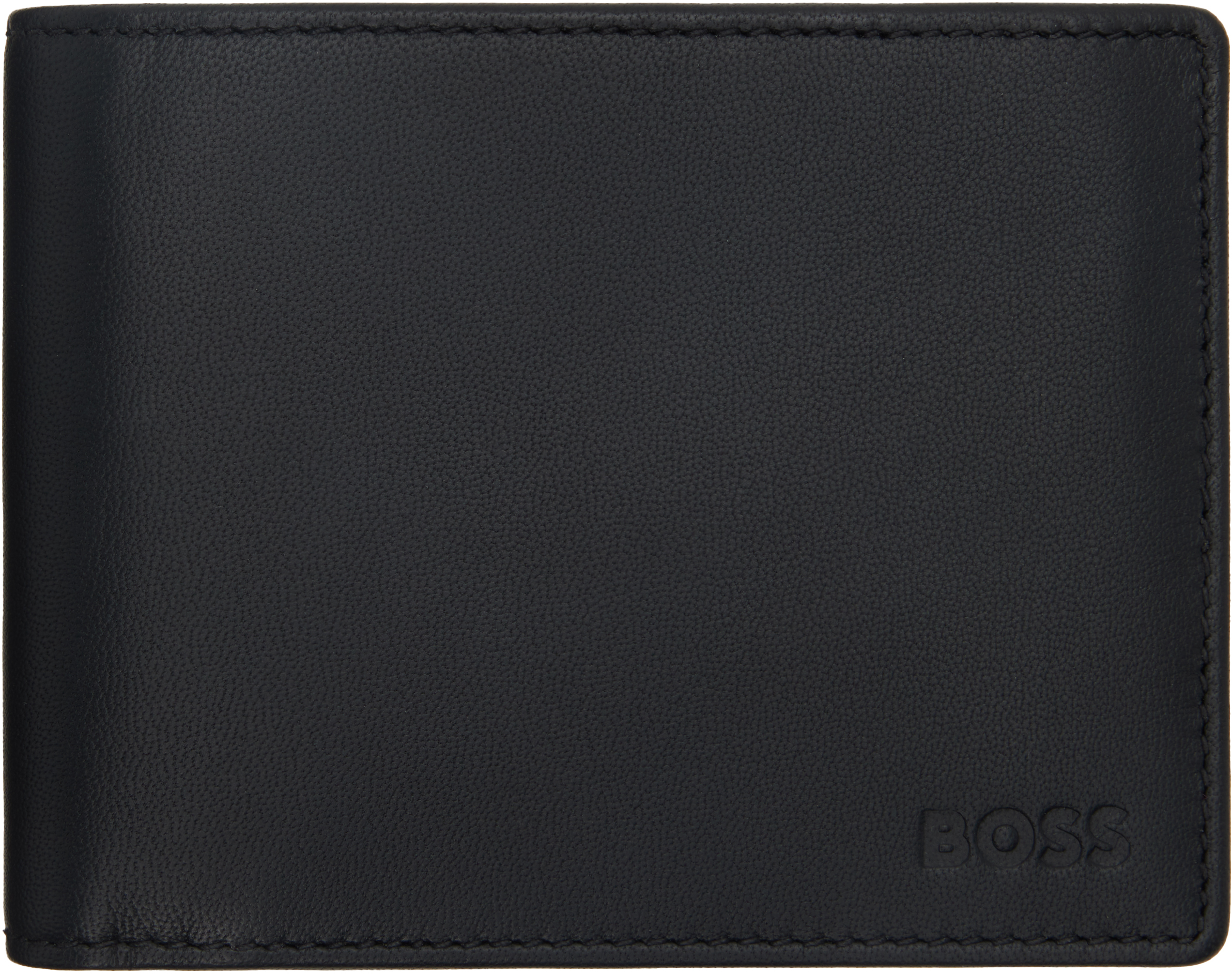 Black Embossed-Logo Coin Wallet