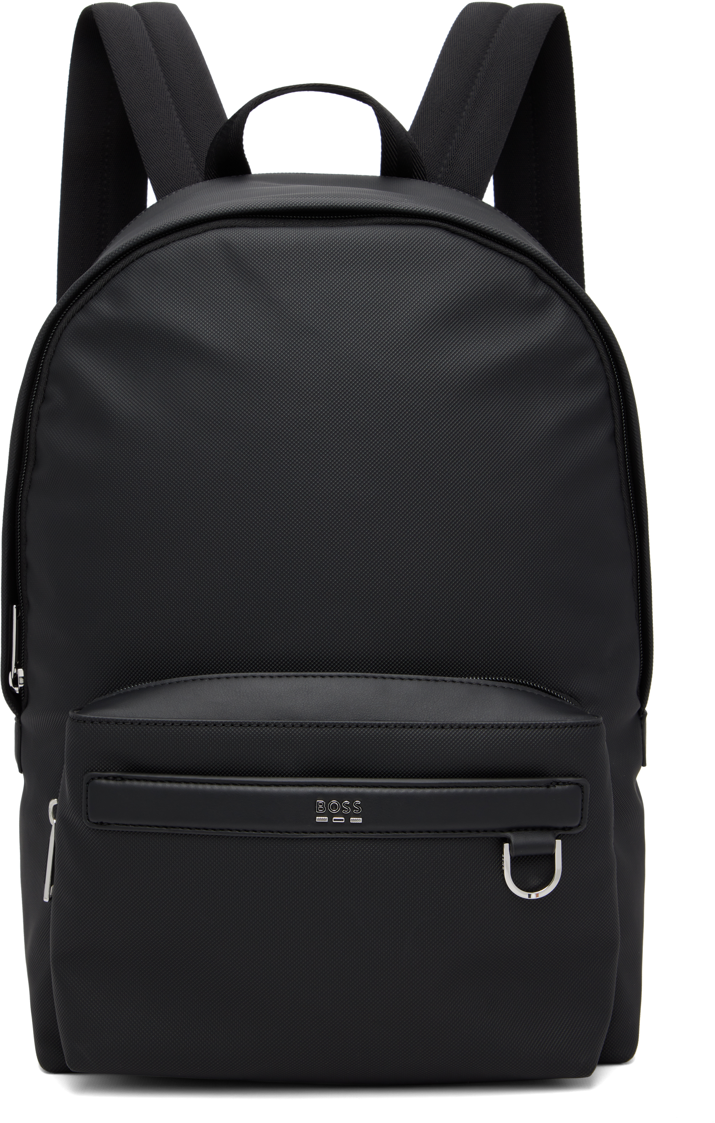 Black Smooth & Structured Backpack