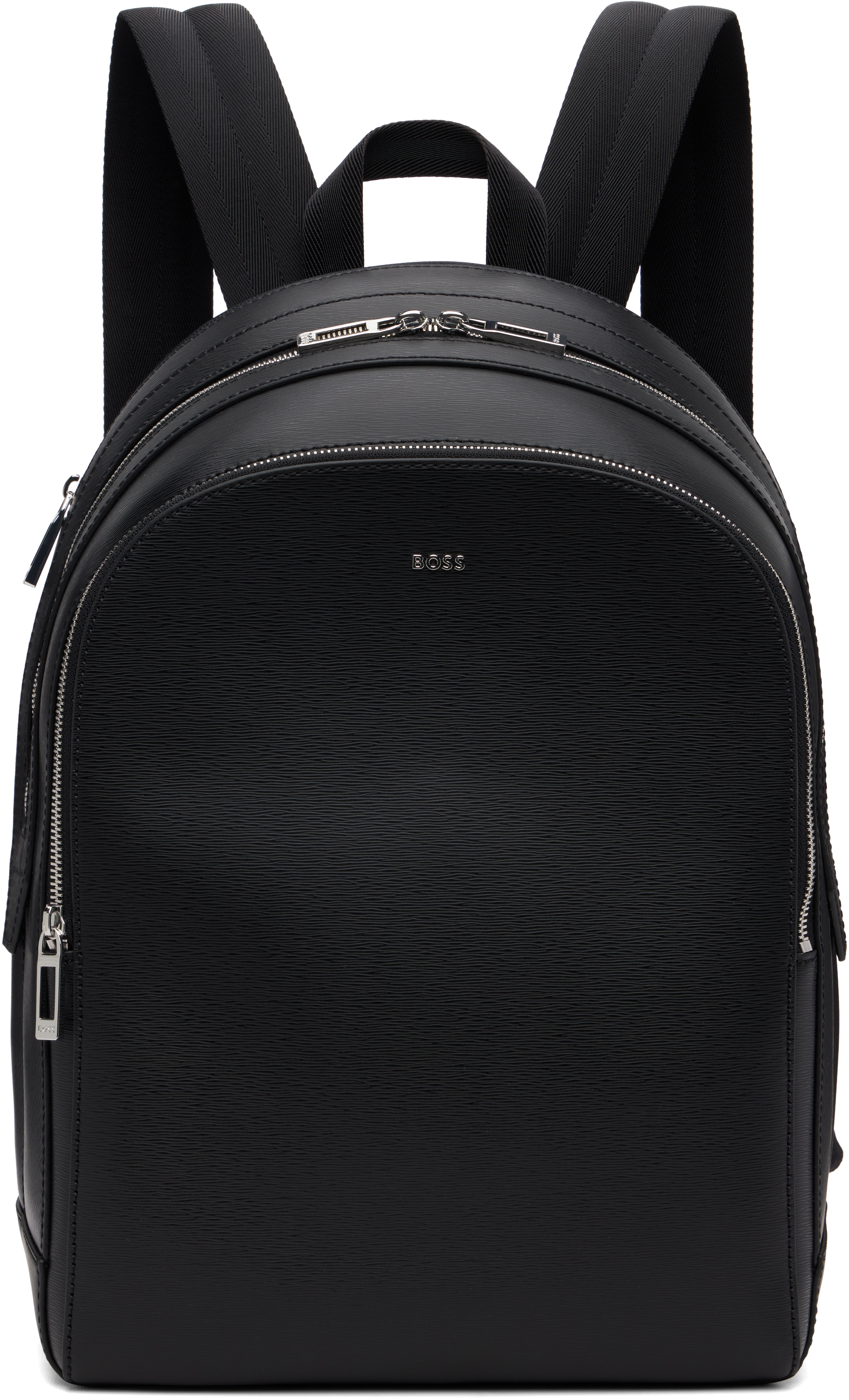 BOSS ブラック リュック・バックパック　稀少、美品。 BOSS（ボス）の「モノグラムプリント バックパック（バック
