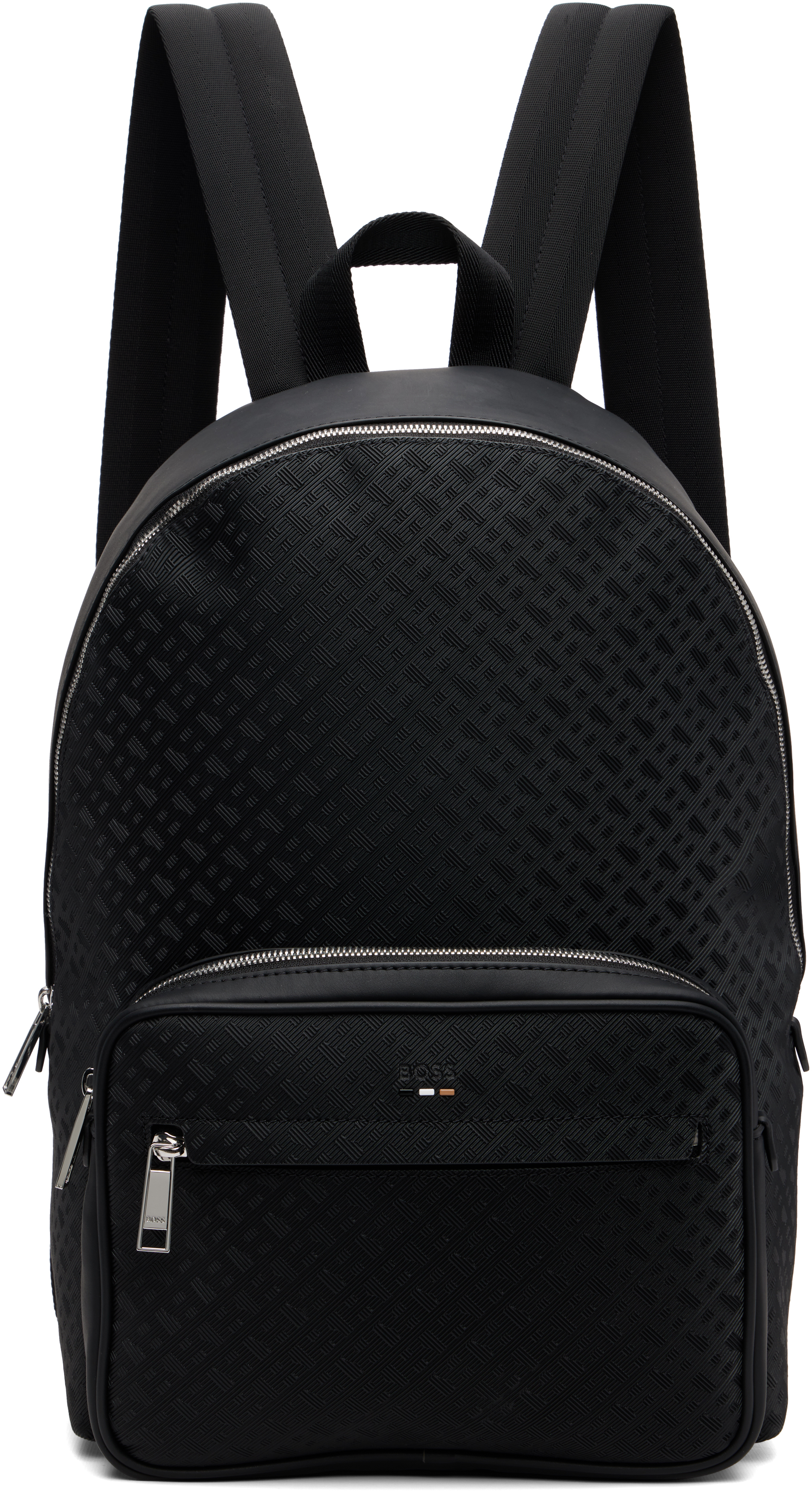 Boss Black Faux Leather Backpack Mens Briefcases For Men Leather