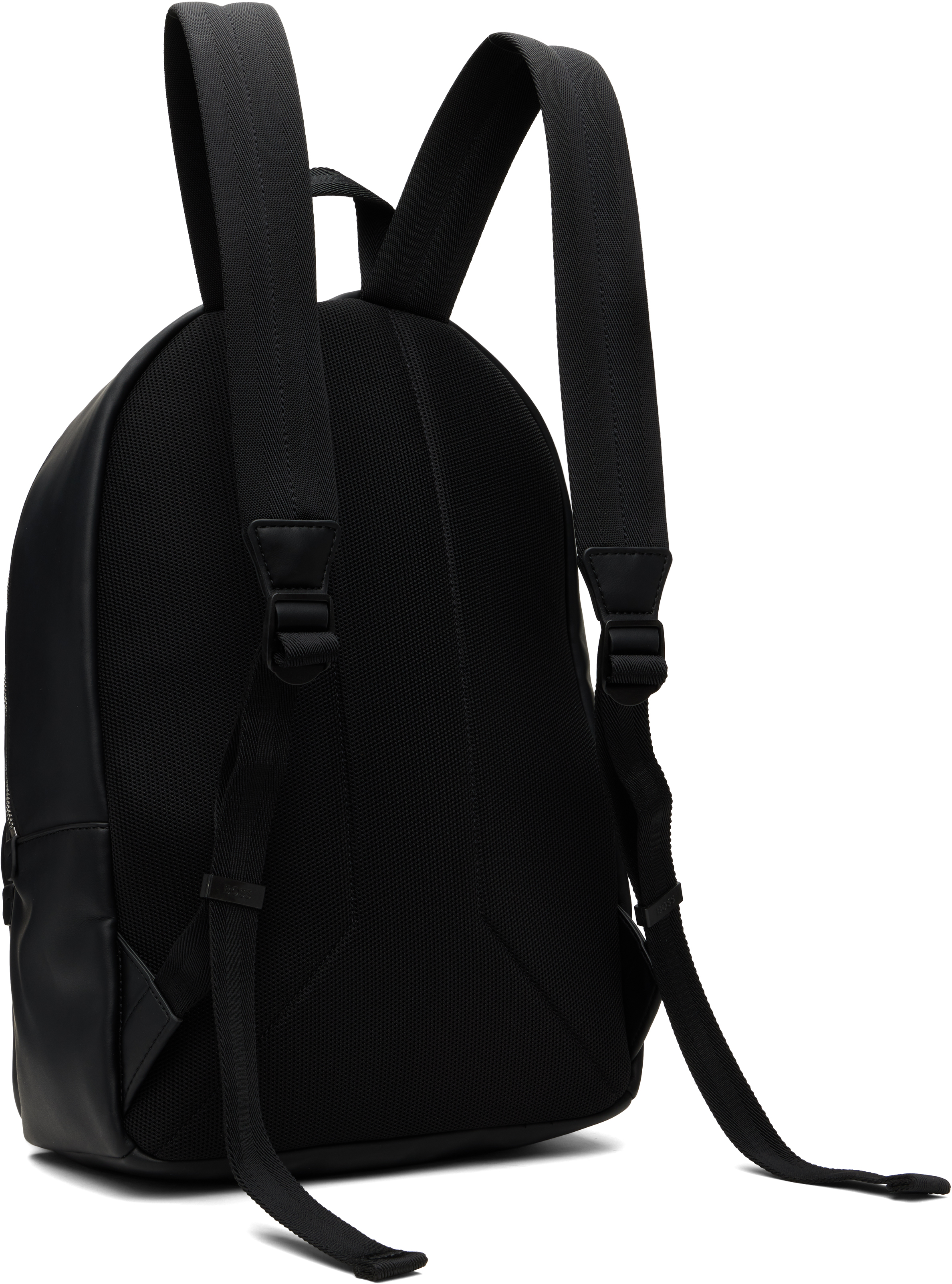 Hugo Boss Black Structured Signature Trims Backpack In Black