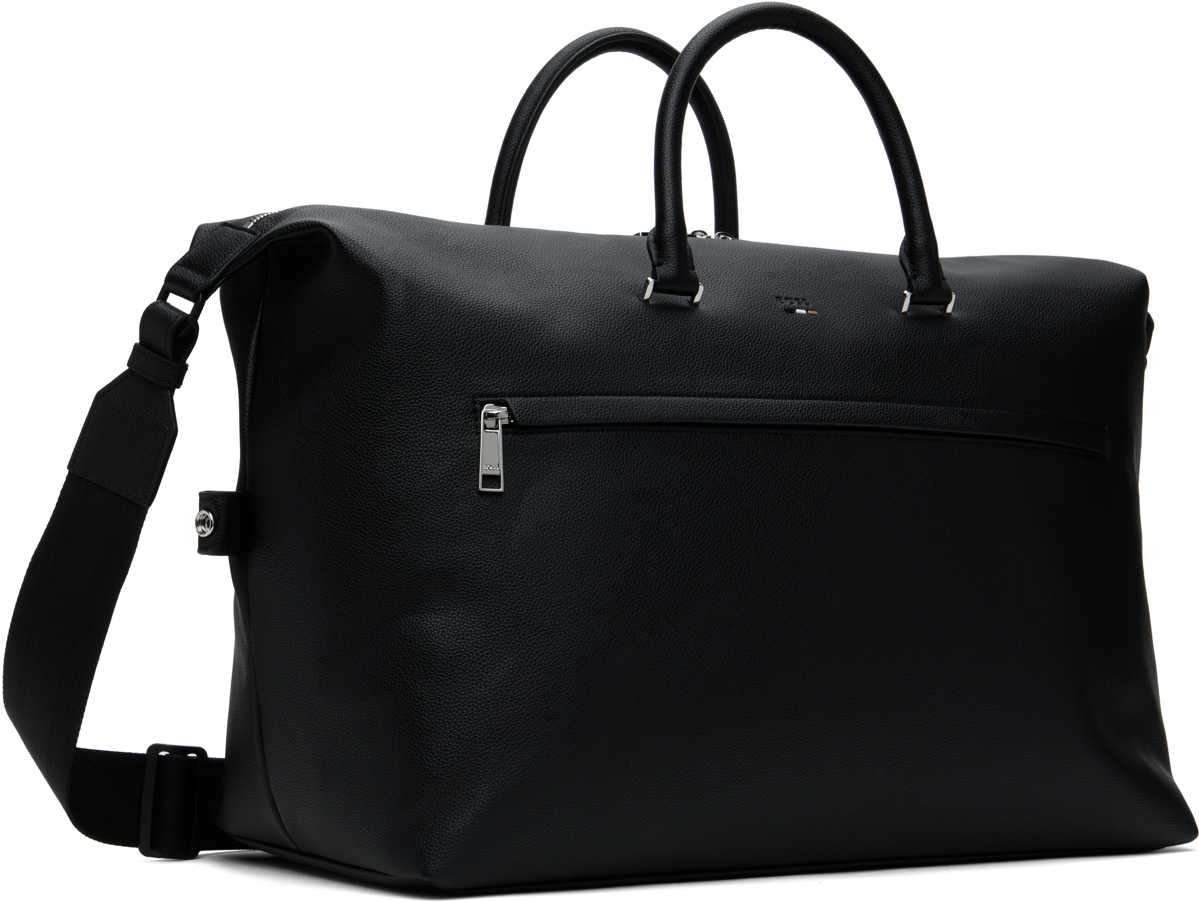 HUGO BOSS BLACK EMBOSSED-LOGO DUFFLE BAG