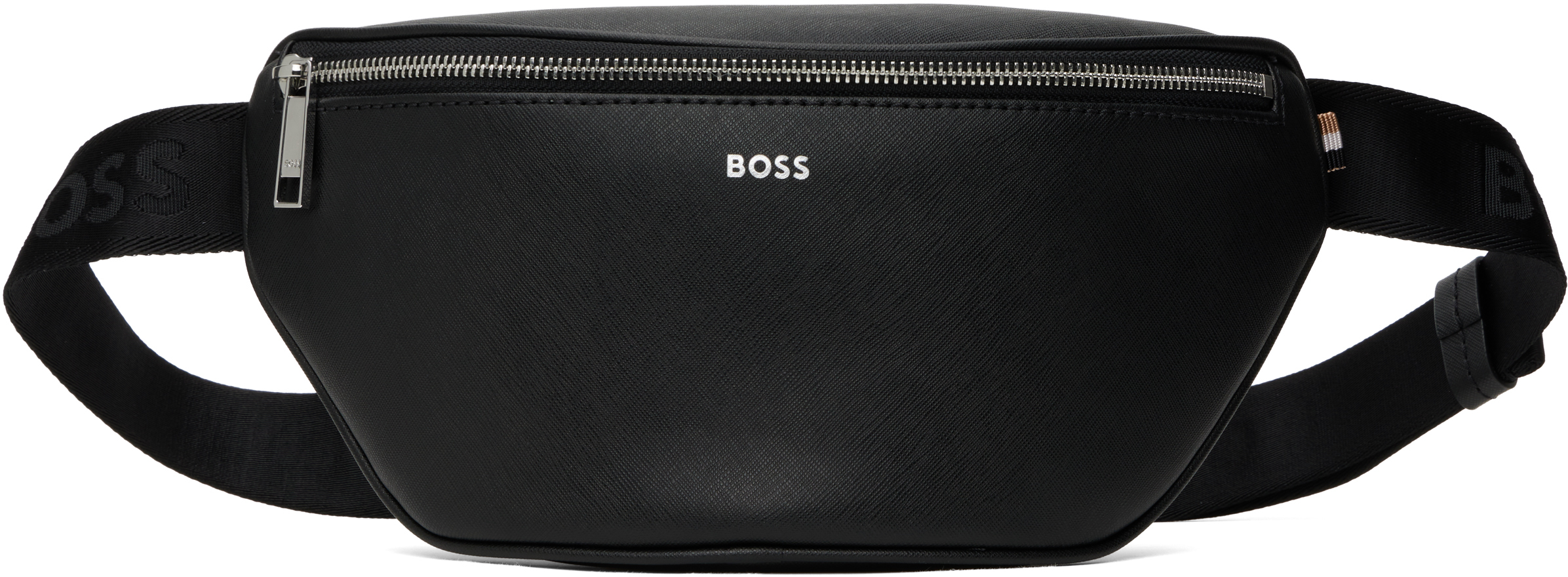 Black Saffiano Leather Belt Bag